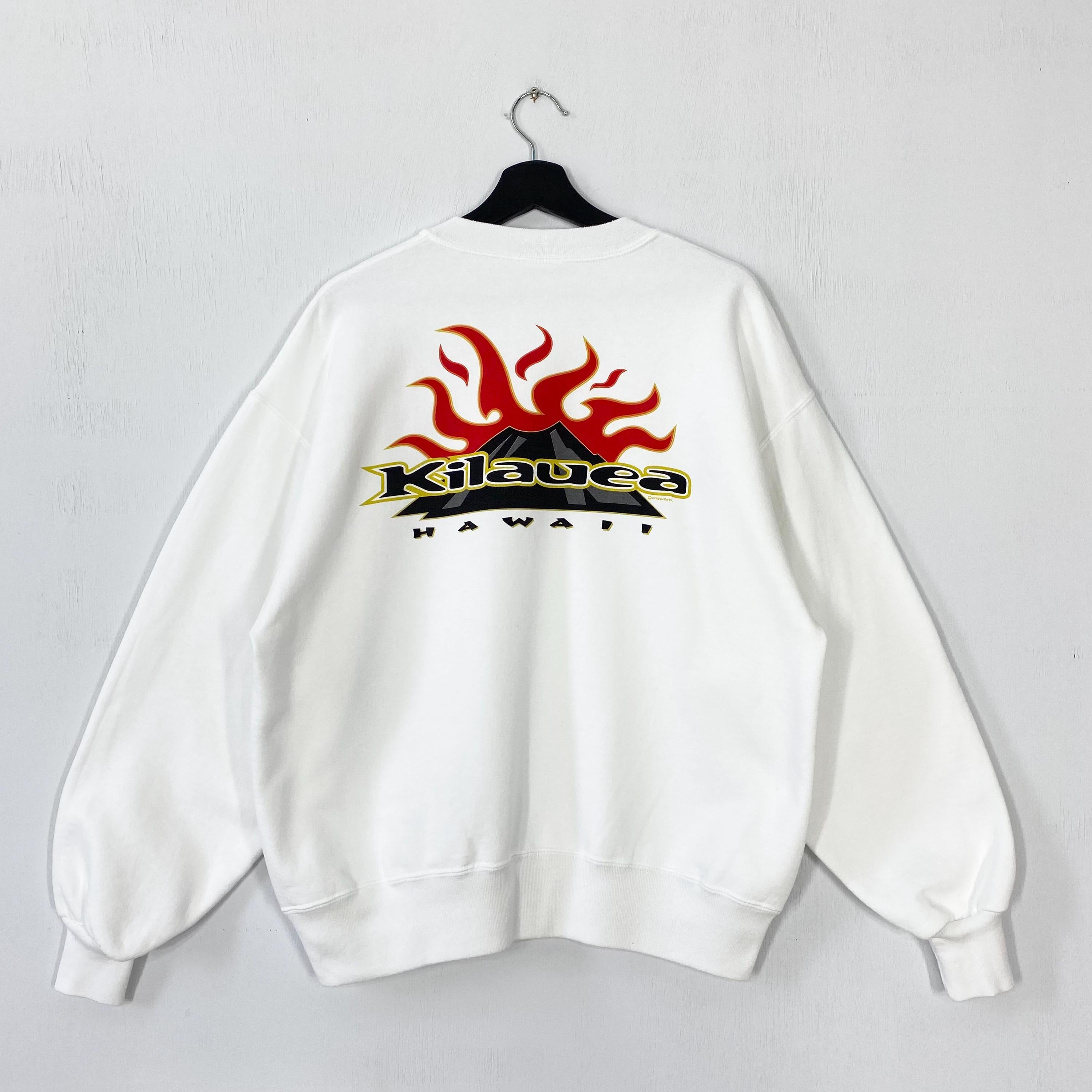 Vintage Kilauea Volcano Sweatshirt Kilauea Crewneck Kilauea Sweater Pullover Crazy Shirt Kilauea Volcano Hawaii Print Logo White Medium Sweatshirt – Everyday Comfort · Top Pick For Any Outfit