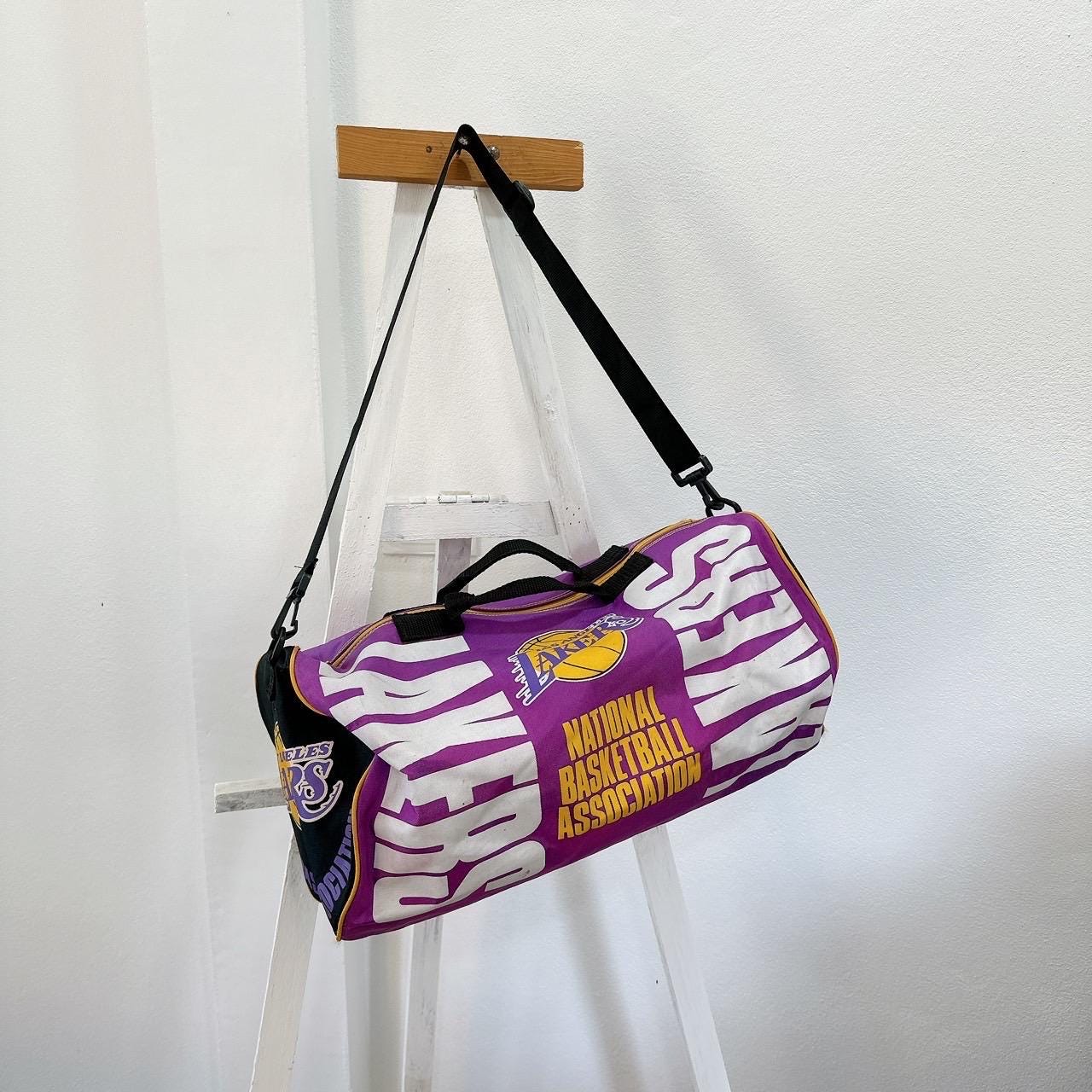 90s Los Angeles Lakers NBA purple duffel bag 18x95 Tote Bag – Warm & Stylish · Must-Have Style