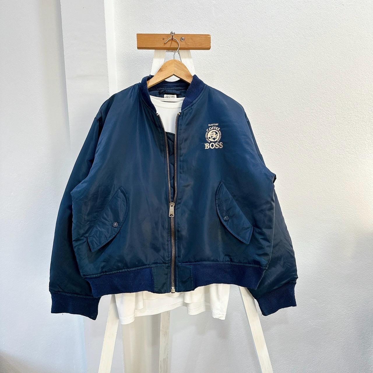 90s Suntory Boss Coffee Bomber Embroidered Jacket L Graphic Tee – Premium Graphic · Top Pick For Any Outfit