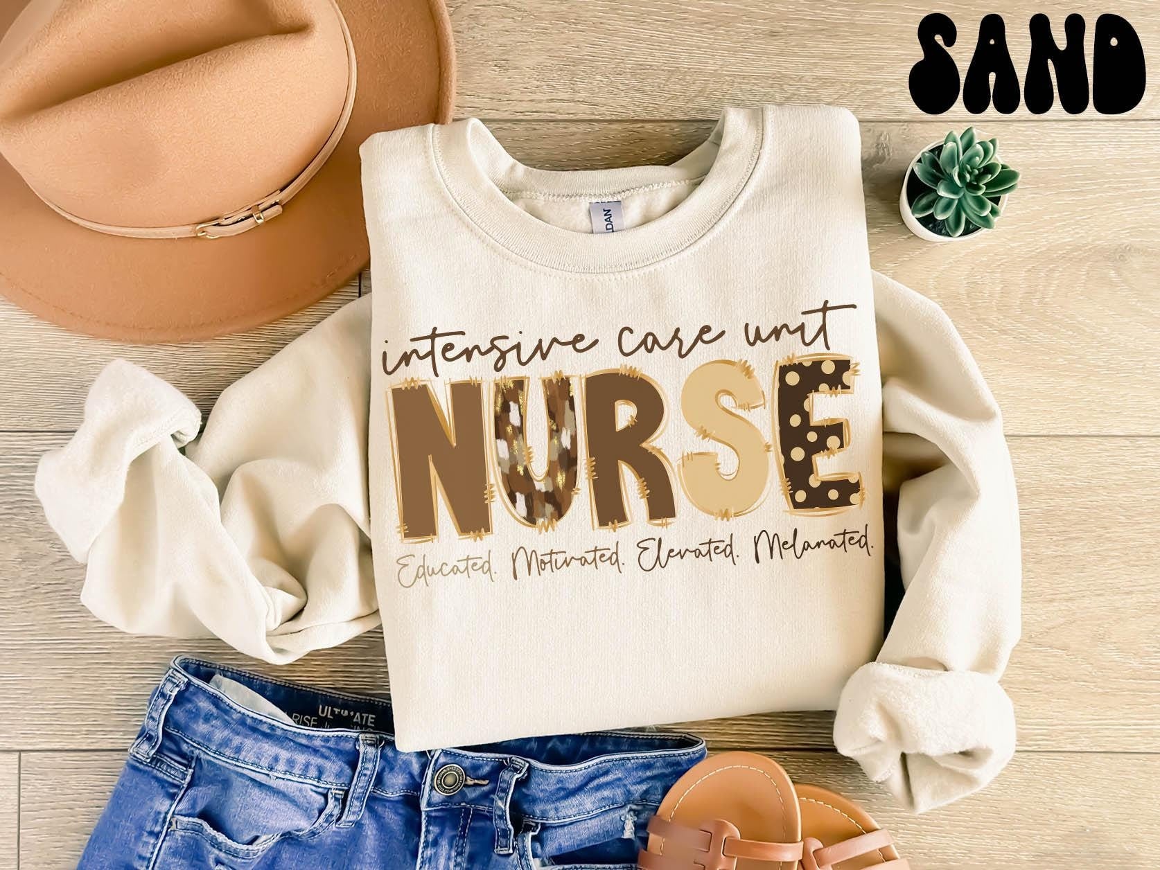 Melanated ICU Nurse Life Sweatshirt Black Intensive Care Unit Nurse Gifts Black History Month Crewneck Shirt Women Sweatshirt – Everyday Comfort · Trending Graphic Apparel