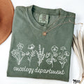 Oncology Department T Shirt ONC Nurse Tshirt RN Tee Cancer Doctor Hematology Chemo Radiation Botanical Flowers Gift Graphic Tee – Aesthetic Look · Perfect For Daily Wear