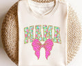 Colorful Coquette Glitter Mama Shirt Gift for Mom Bright Color Mama Sweatshirt with Bow and Dalmatian Dots Sweatshirt – Easygoing Wear · Great Gift For Fans