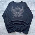 Vintage Y2K Affliction Grunge Punk Thermal Skull Wings Shirt Graphic Tee – Bold Style · Top Pick For Any Outfit