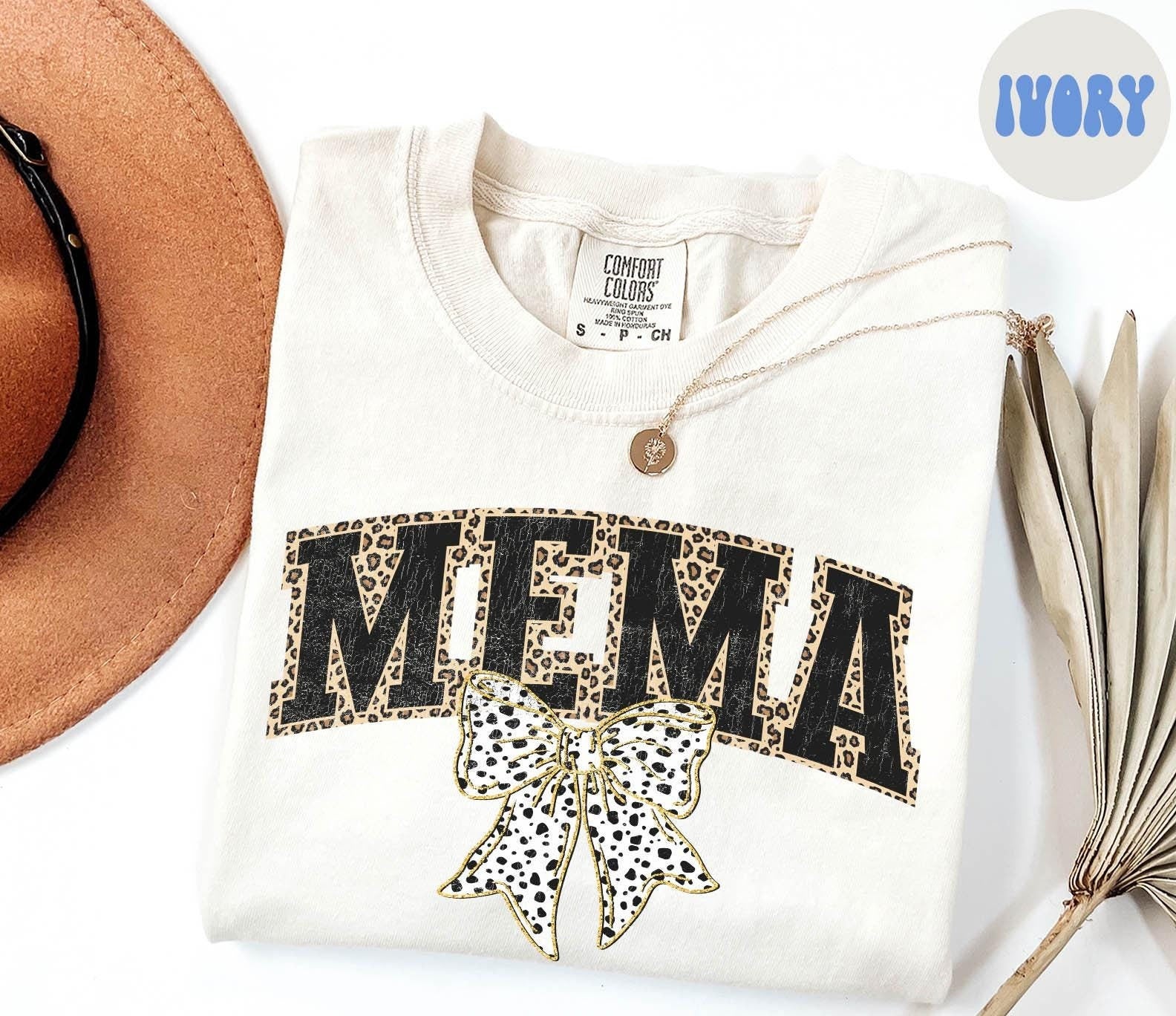 Mema Shirt Grandma Gifts Leopard Print Tshirt Dalmatian Dots Bow Coquette Tee Women Graphic Tee – Easygoing Wear · High-Quality Print