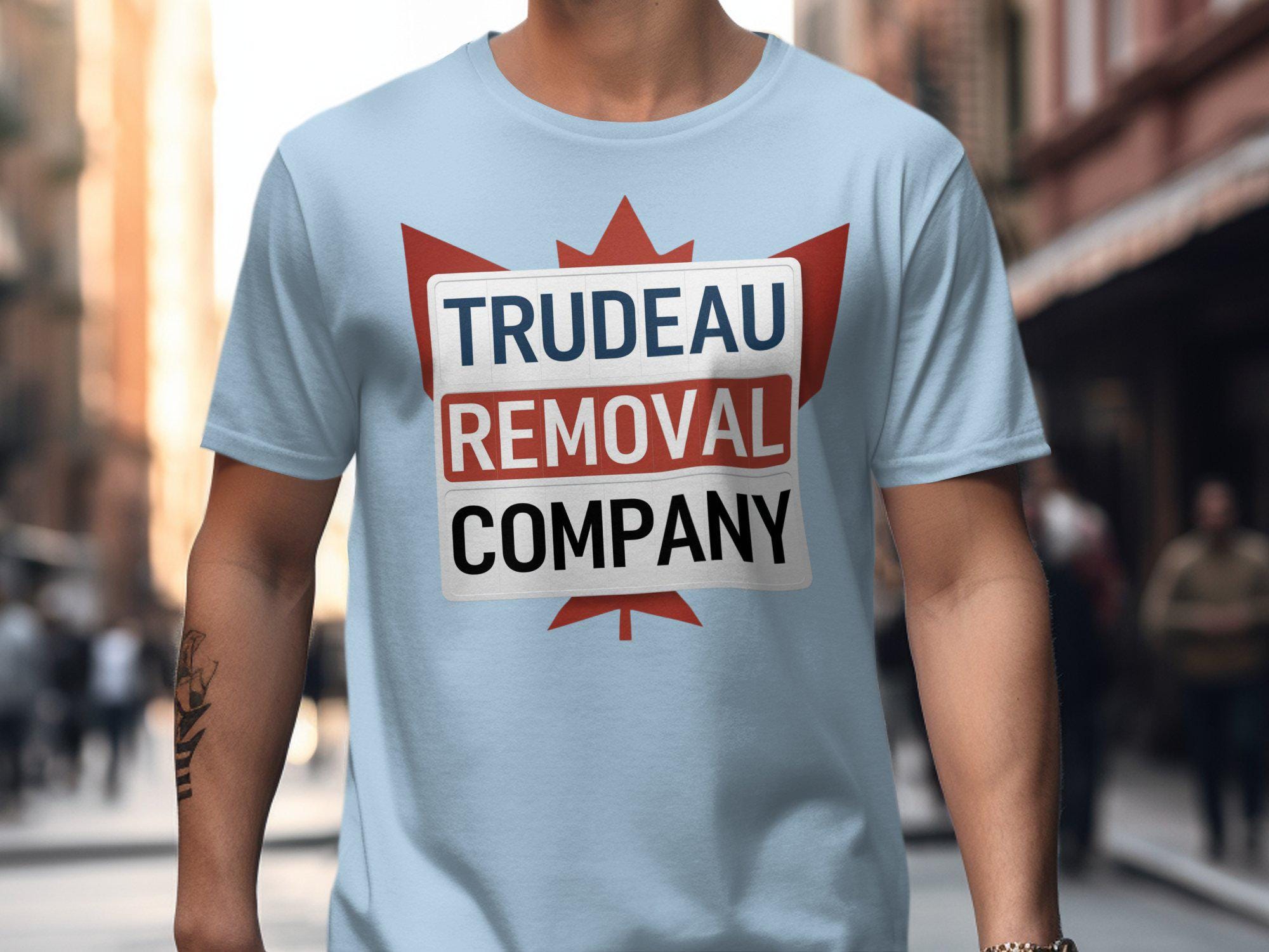 Trudeau Removal Company T Shirt Funny Political Shirt Canada Maple Leaf Design Anti Trudeau Tee Protest Apparel Satire Gift Graphic Tee – Premium Graphic · Great Gift For Fans
