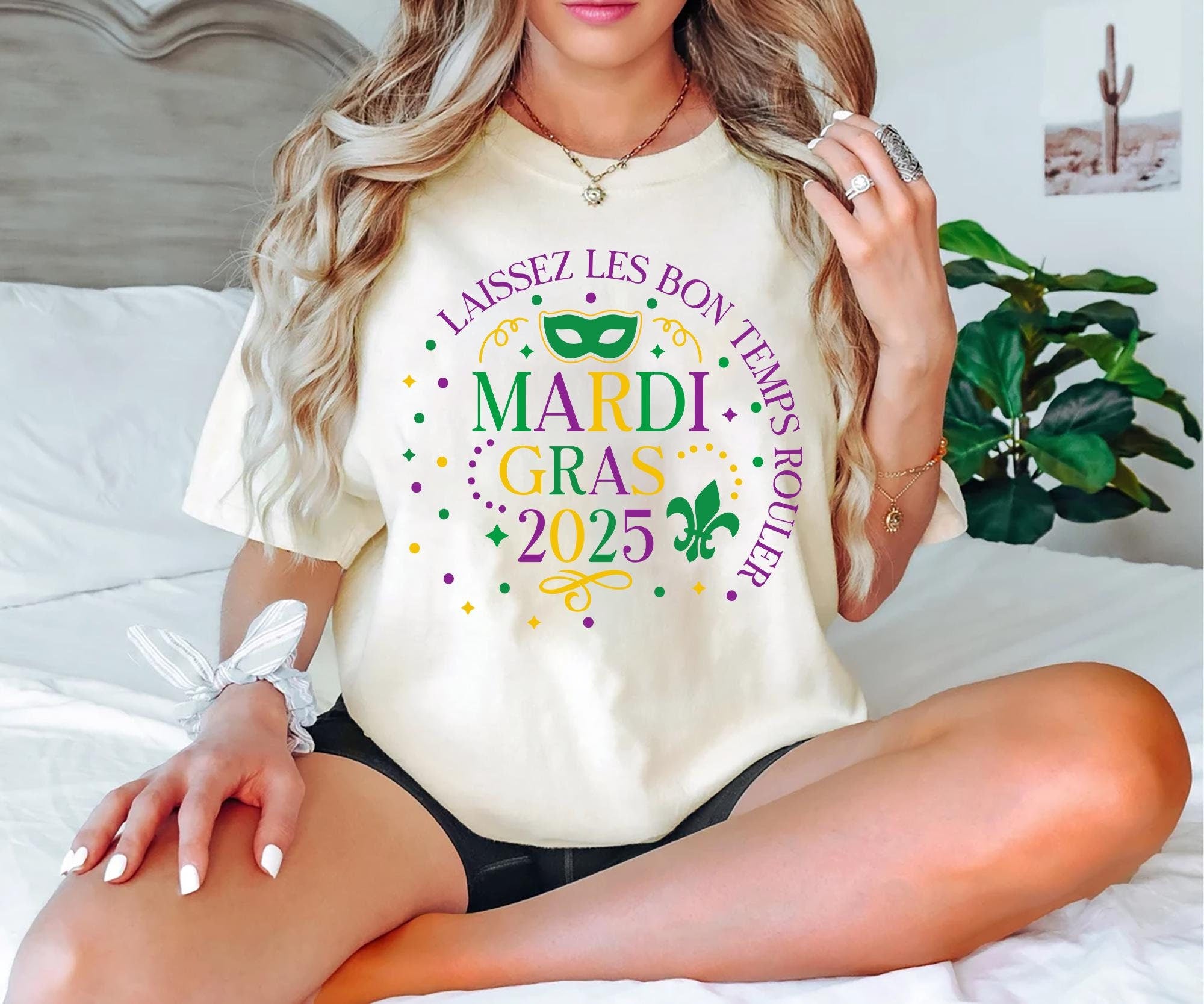 Mardi Gras 2025 Laissez Les Bons Temps Rouler Shirt Mardi Gras Squad Carnival Shirt Christian Fasting Gift New Orleans Mardi Gras 2025 Tee Graphic Tee – Premium Graphic · Perfect For Daily Wear