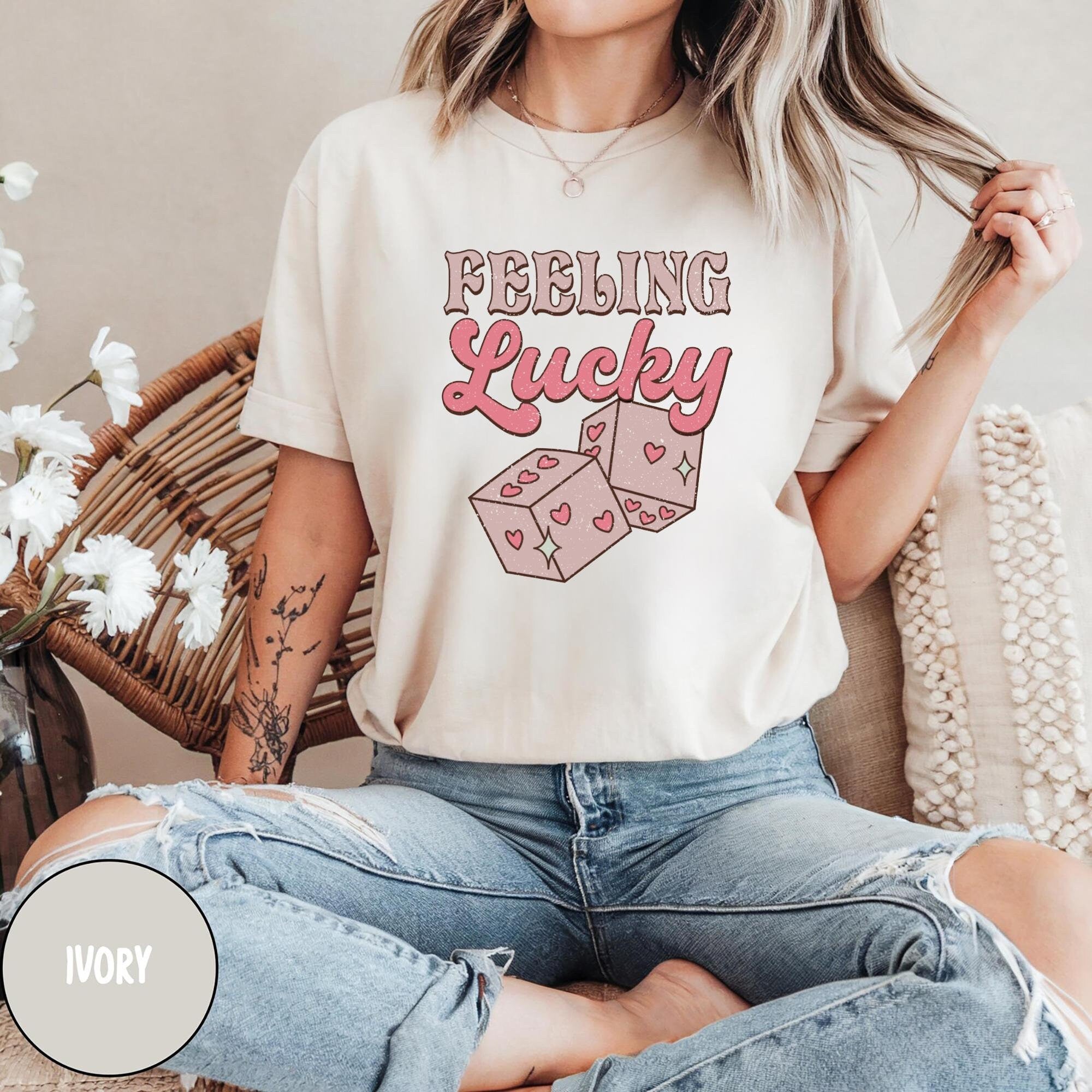 Feeling Lucky Valentine Shirt Retro Romantic Valentines Day GifDice ShirtRetro Valentines SweatshirtValentines Dice ShirtValentine Tee Sweatshirt – Cozy Vibes · Great Gift For Fans