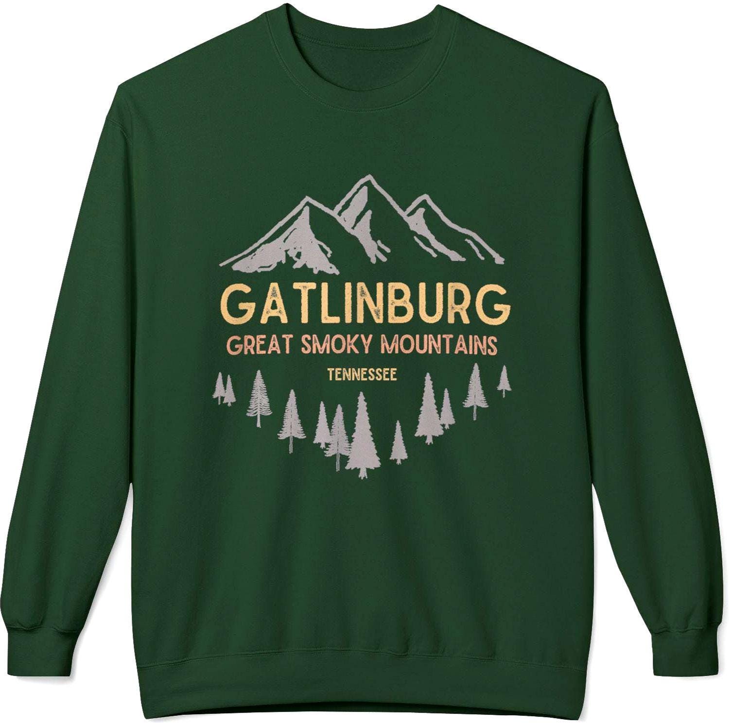 Smoky Mountain Gatlinburg Sweatshirt Mountain Graphic Tee Design Cozy Winter Pullover Jumper Nature Lover Gift Outdoor Hiking Adventure Sweatshirt – Cozy Vibes · Perfect For Daily Wear