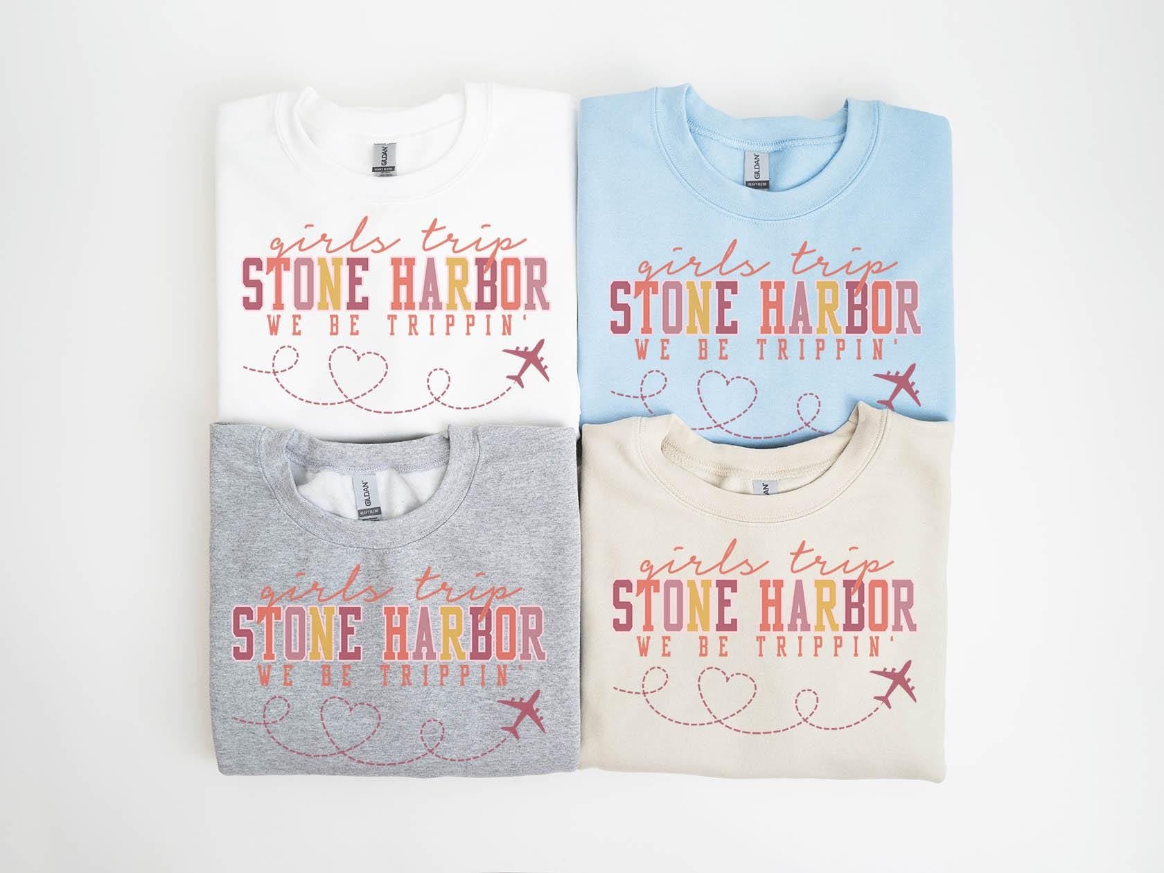 Stone Harbor New Jersey Sweatshirt Girls Trip Sweatshirt Friends Vacation Matching Group Crewneck Shirt Besties Sweatshirt – Cozy Vibes · Top Pick For Any Outfit