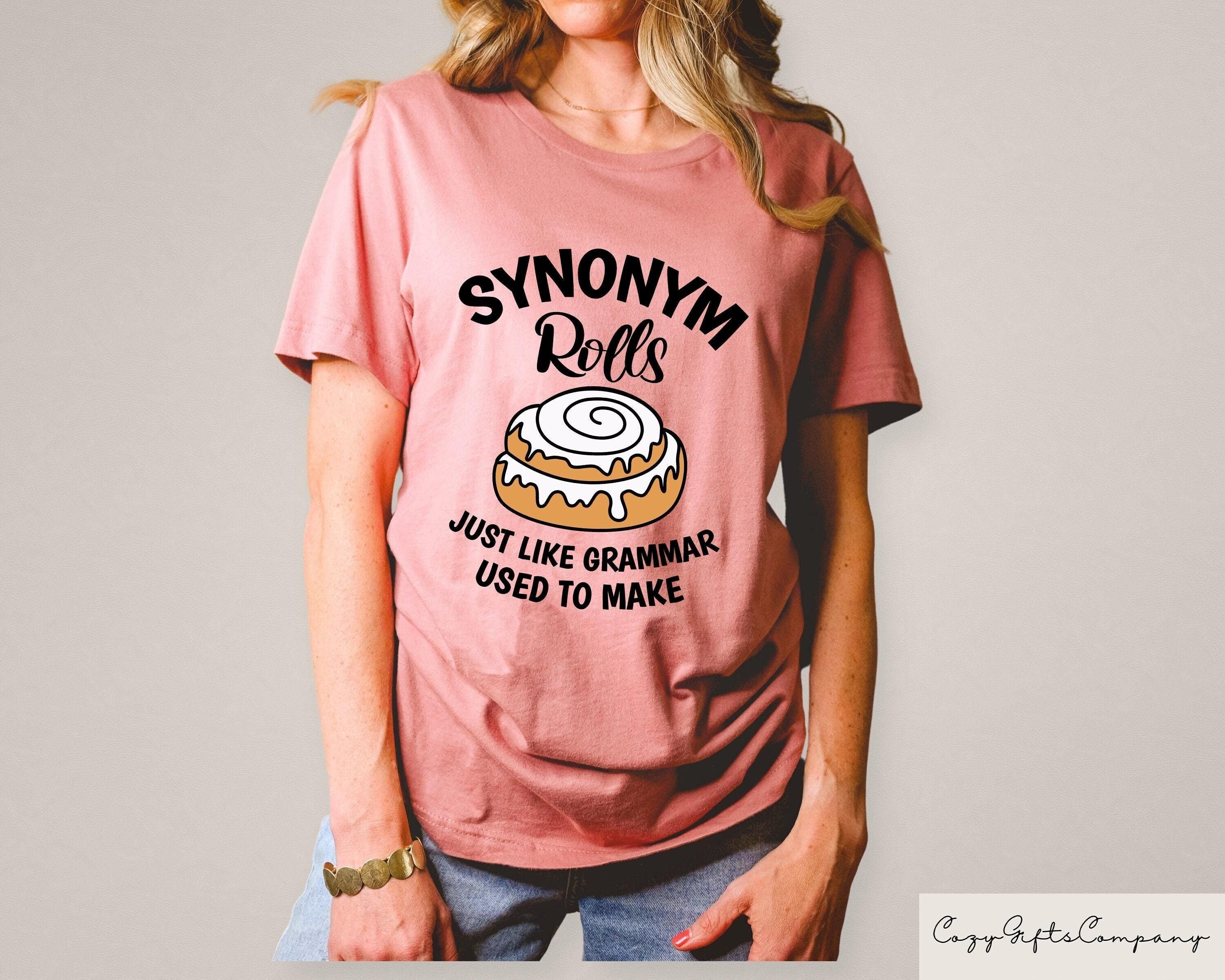 Synonym Rolls Shirt Grammar T shirt Teacher Life Tee Vocabulary Sweatshirt Funny Literature Teacher Crewneck Book Lover Hoodie Hoodie – Premium Graphic · Perfect For Daily Wear