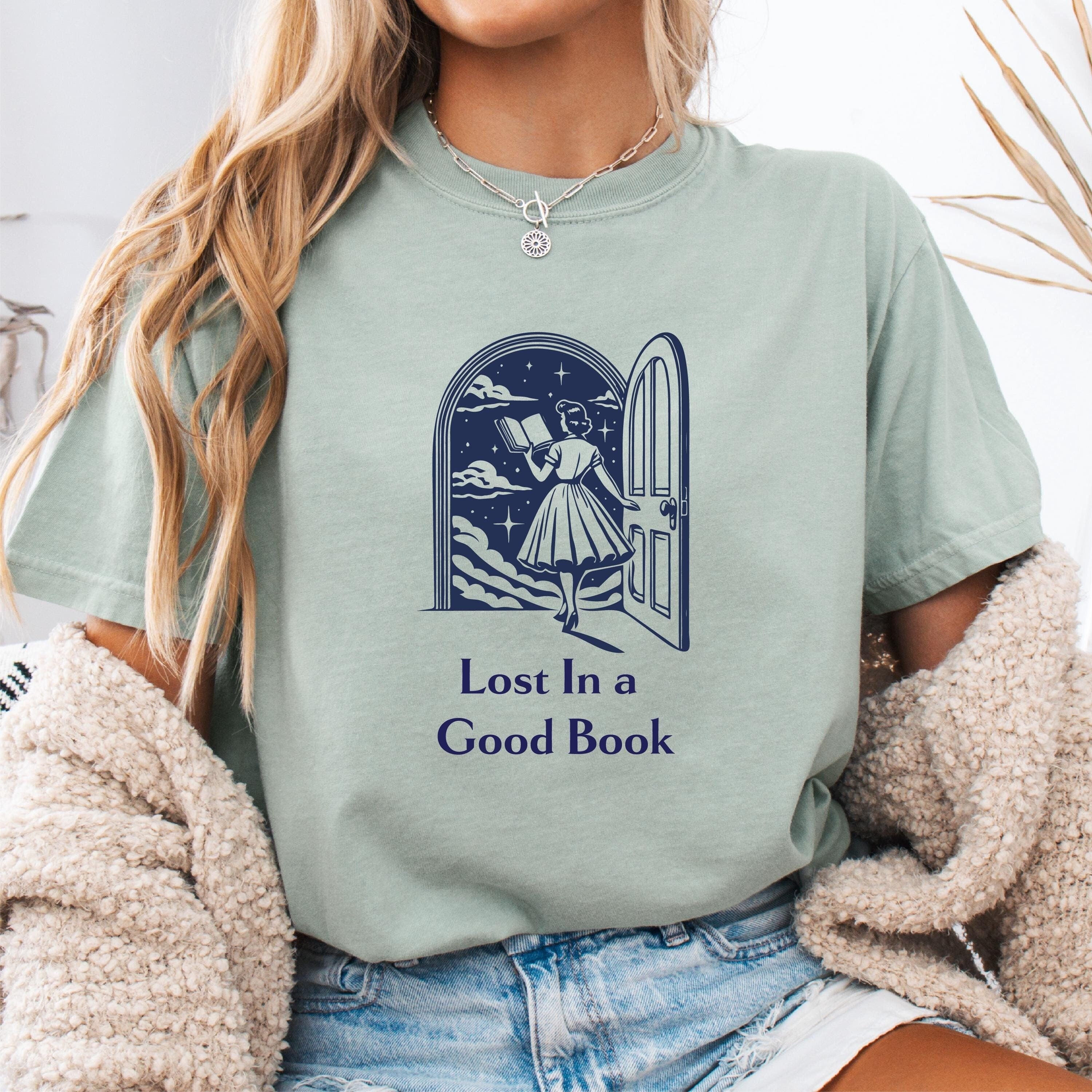 Lost in a Good Book Shirt book club teacher gift book lover gift teacher appreciation book shirt book nerd read more books Graphic Tee – Premium Graphic · Top Pick For Any Outfit