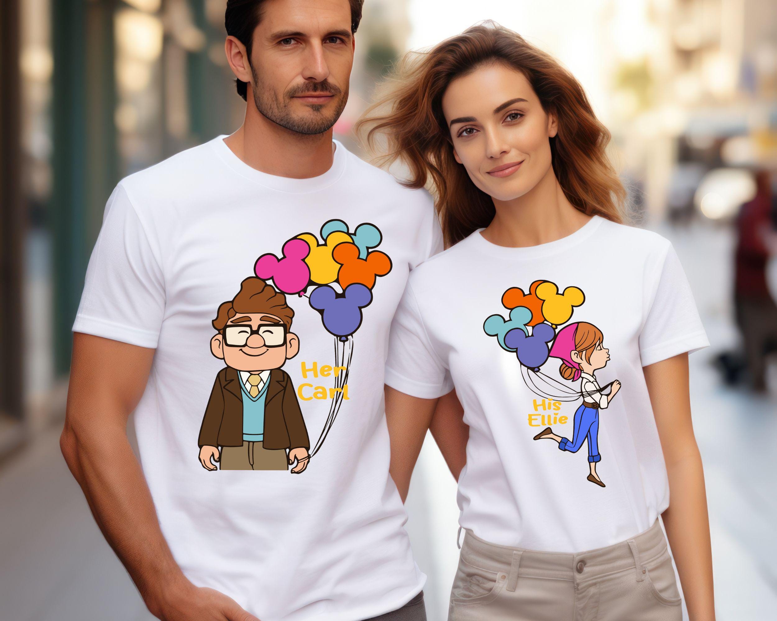 His Carl Her Ellie Shirts Carl And Ellie Shirts Up Couple Tshirt Disney Couple Gift Shirt Disney Honeymoon Tee His and Hers Mr and Mrs Graphic Tee – Soft Feel · Must-Have Style
