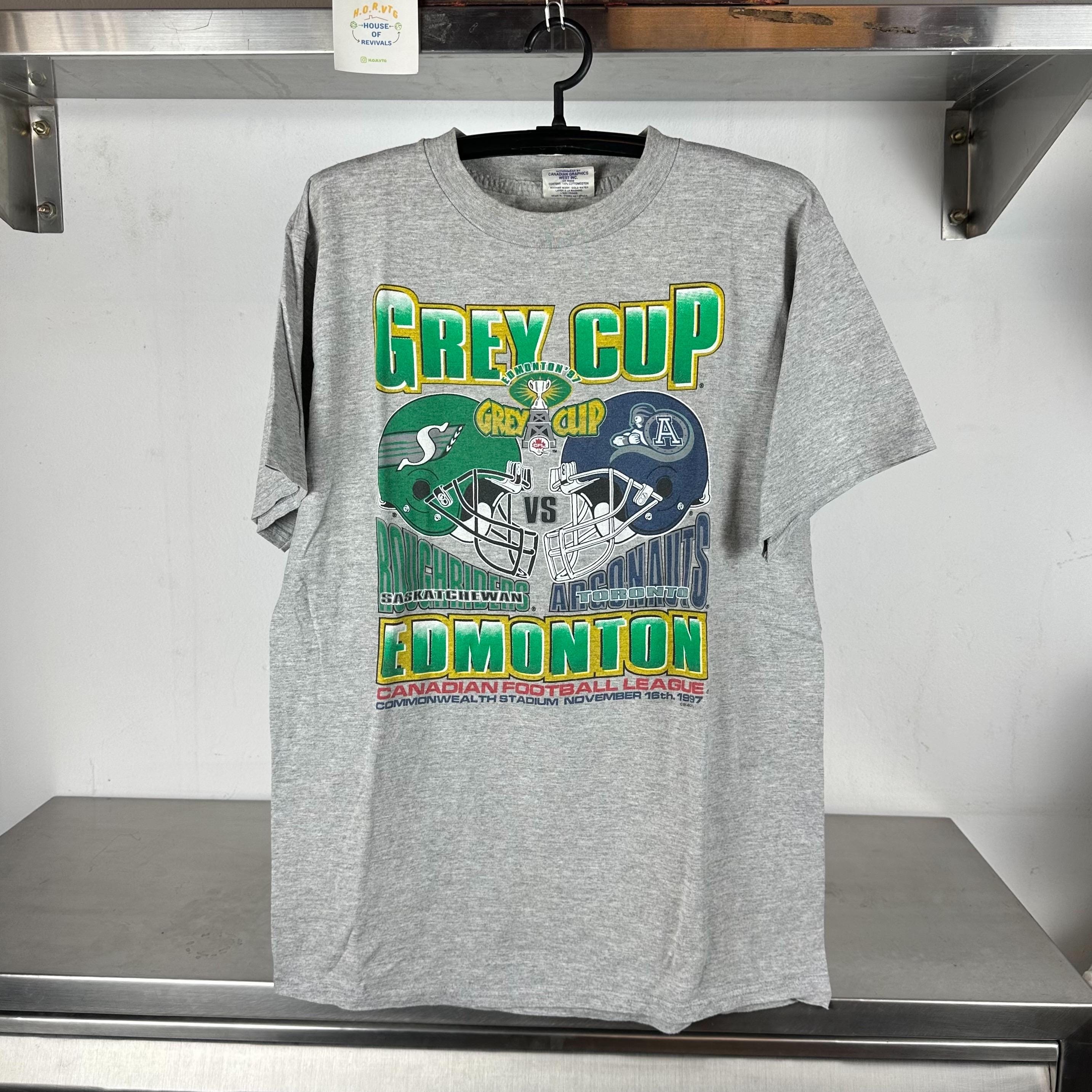 Vintage 1997 Edmonton Roughriders Argonauts Grey Cup CFL Football T shirt Vintage CFL Tshirt Vintage Football Tshirt Canadian Football Graphic Tee – Feel-Good Design · High-Quality Print