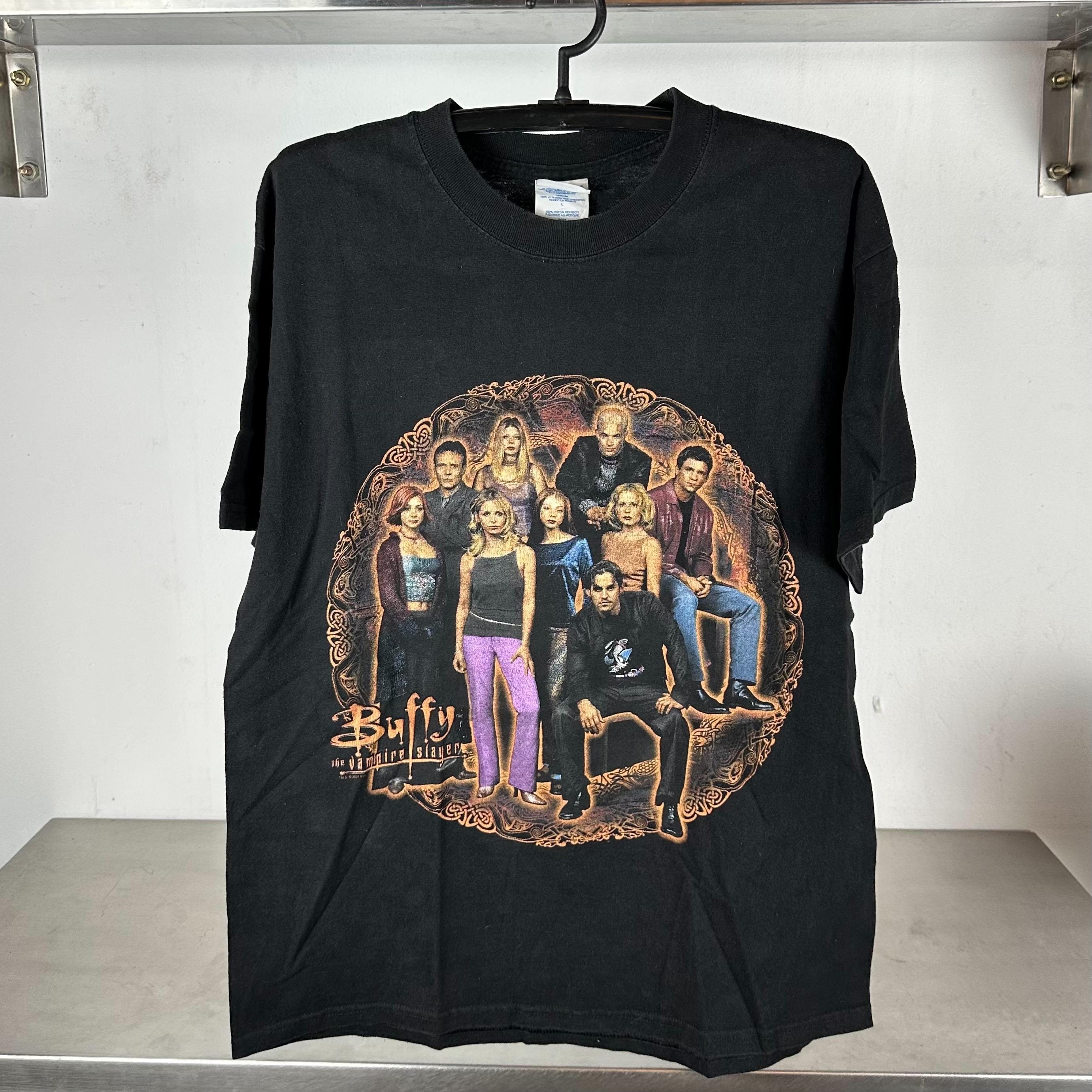 Vintage 2001 Buffy The Vampire Slayer TV Show Promo T shirt Buffy The Vampire slayer Tshirts Vintage Movies Tshirts Vintage Buffy Tees Graphic Tee – Easygoing Wear · High-Quality Print