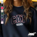 Cat Mama Unisex Sweatshirt Cozy Varsity Style Top Perfect Gift for Cat Lovers Pet Parents Cute Feline Inspired Design Sweatshirt – Everyday Comfort · Great Gift For Fans