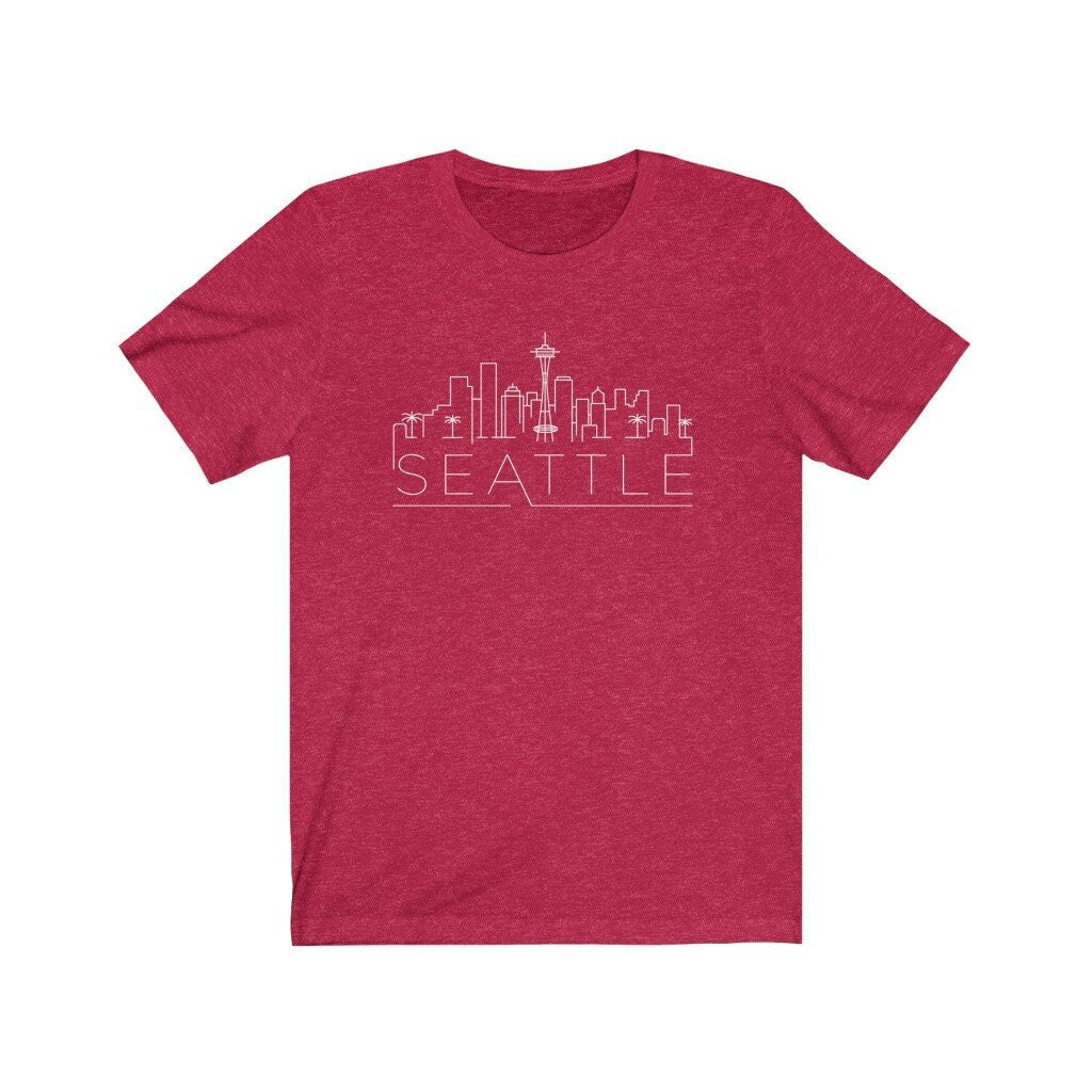Seattle Washington TShirt Adult Unisex Skyline Seattle T Shirt Personalization Available Graphic Tee – Soft Feel · Must-Have Style