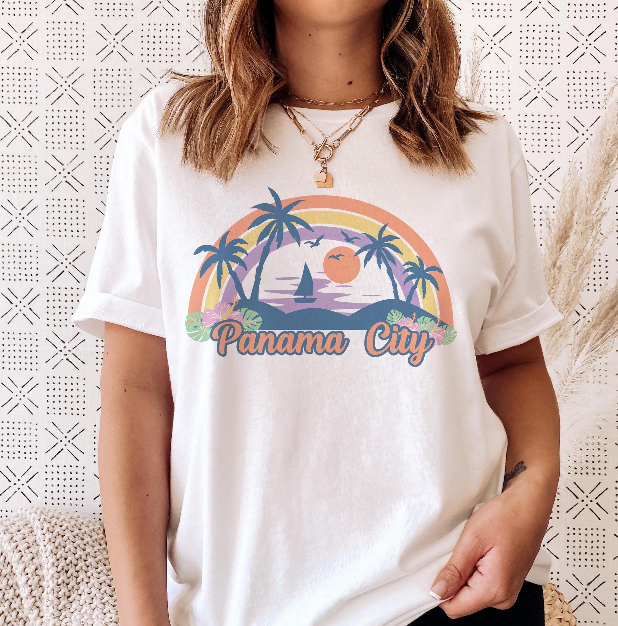 Panama City Florida TShirt Retro Beach Unisex Panama City Shirt Personalization Available Graphic Tee – Cozy Vibes · Must-Have Style