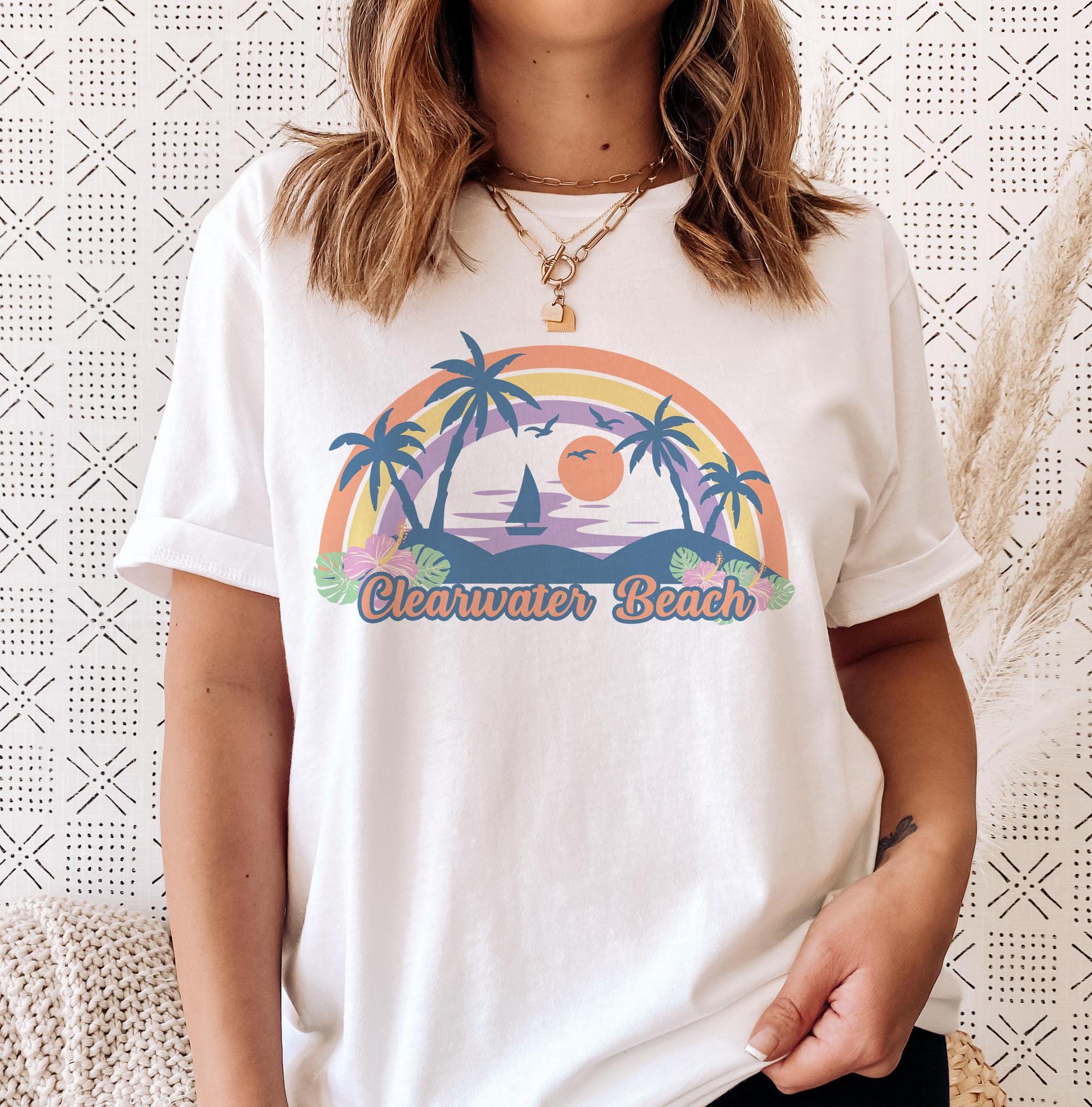 Clearwater Beach Florida TShirt Retro Beach Unisex Clearwater Beach Shirt Personalization Available Graphic Tee – Everyday Comfort · Must-Have Style