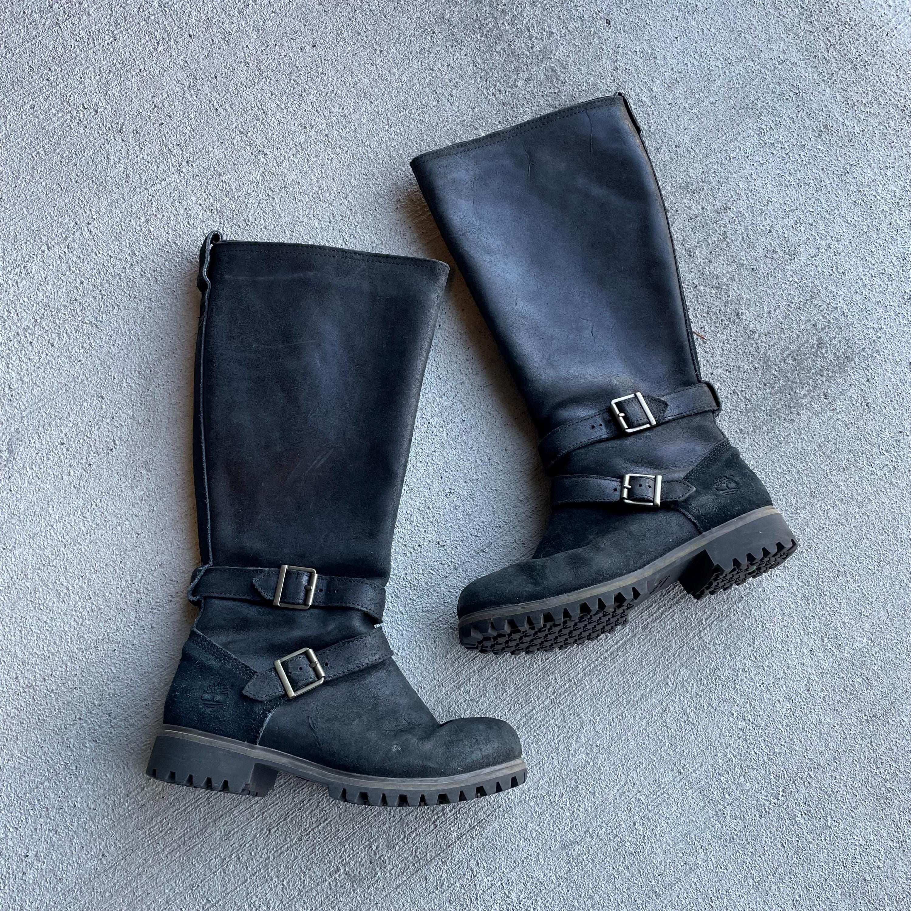 TIMBERLAND wheelright tall waterproof black leather boots size US 65W Graphic Tee – Aesthetic Look · Top Pick For Any Outfit