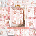 Beary First Birthday Bundle Girl Bear First Birthday Coquette Birthday Decor 1St Birthday Bundle Bear 1st Birthday Girl Bear Birthday BT1 Graphic Tee – Feel-Good Design · Great Gift For Fans