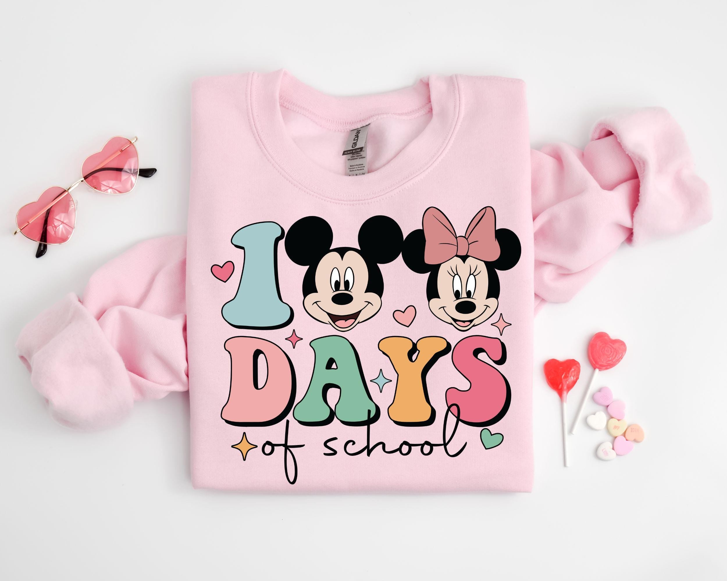 Disney Mouse 100 Days of School Shirt Mickey and Minnie 100 Days Student Tee Disney Shirt Elementary Teacher Tee Student Shirt for Kids Graphic Tee – Cozy Vibes · Trending Graphic Apparel