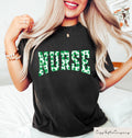 Nurse Retro Comfort Shamrock T shirt St Patricks Day Nurse Shirt Lucky Four Leaf Clover Tee St Patricks Nursing Outfit RN St Pattys Gift Graphic Tee – Warm & Stylish · Perfect For Daily Wear