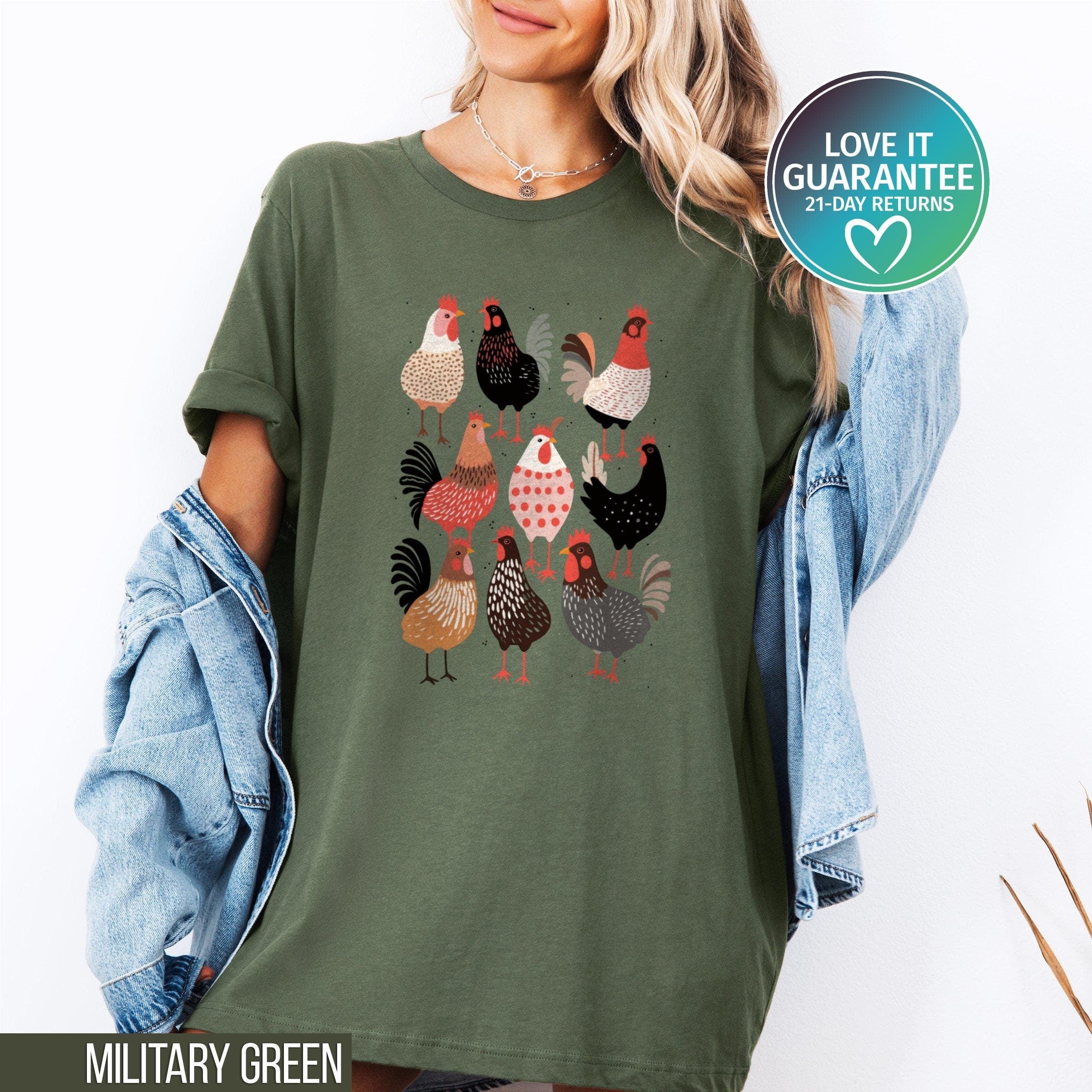 Adorable Chicken T Shirt Cute Chicken Mom Gift Cute Thanksgiving Top Farm Life Apparel Cozy Animal Lover Tee Chicken Lady Shirt Graphic Tee – Premium Graphic · Perfect For Daily Wear
