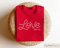 Love In Bible Verses Shirt Christian Valentines T shirt Bible Verse Sweatshirt Religious Mom Valentine Gift Faith Based Valentines Gift Sweatshirt – Warm & Stylish · Must-Have Style