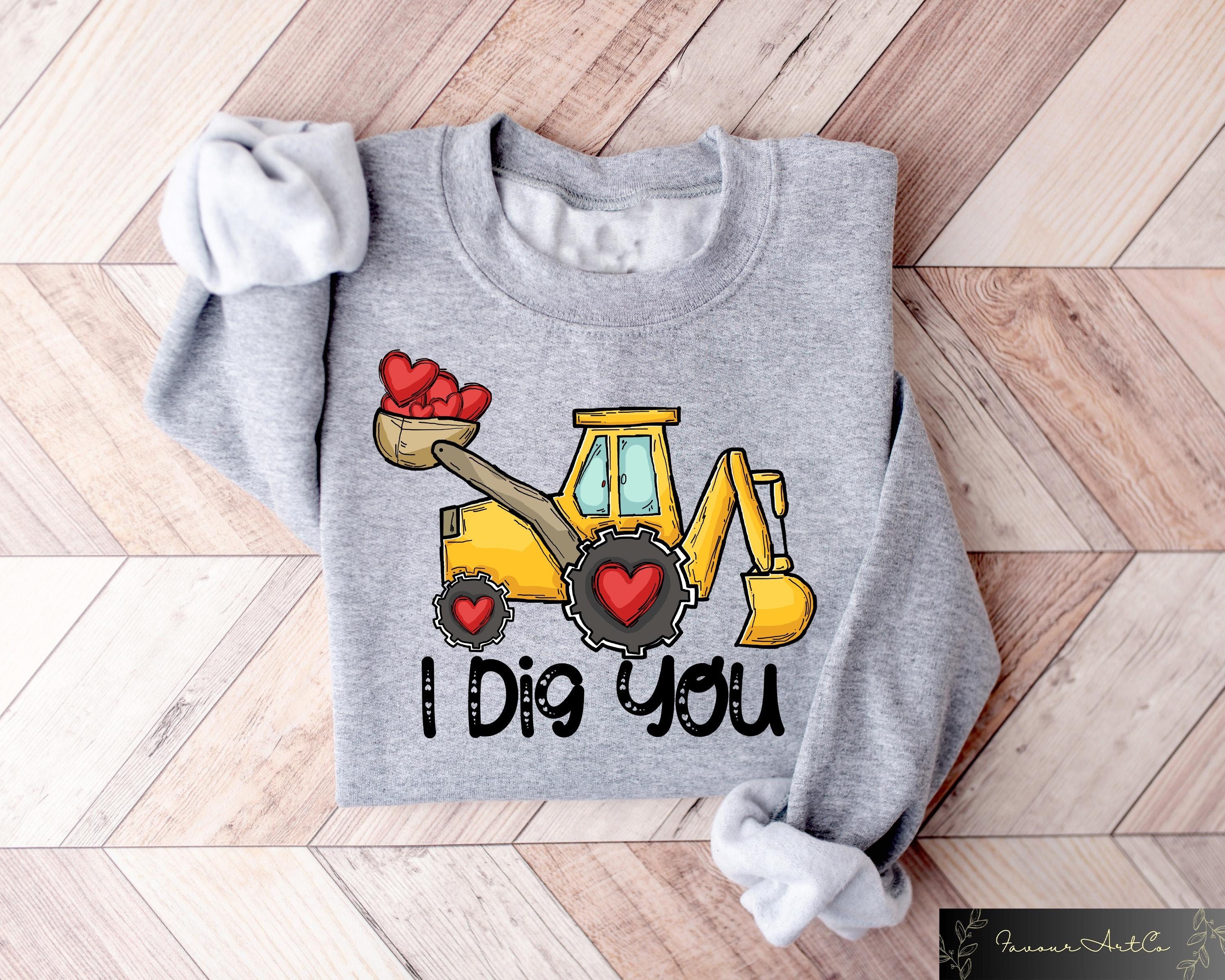 Valentines Day Sweatshirt Funny Valentines T shirt Trendy Valentines Crewneck Retro Valenetines Day Outfit I Dig You Valentine Gift Sweatshirt – Fan Favorite · Top Pick For Any Outfit