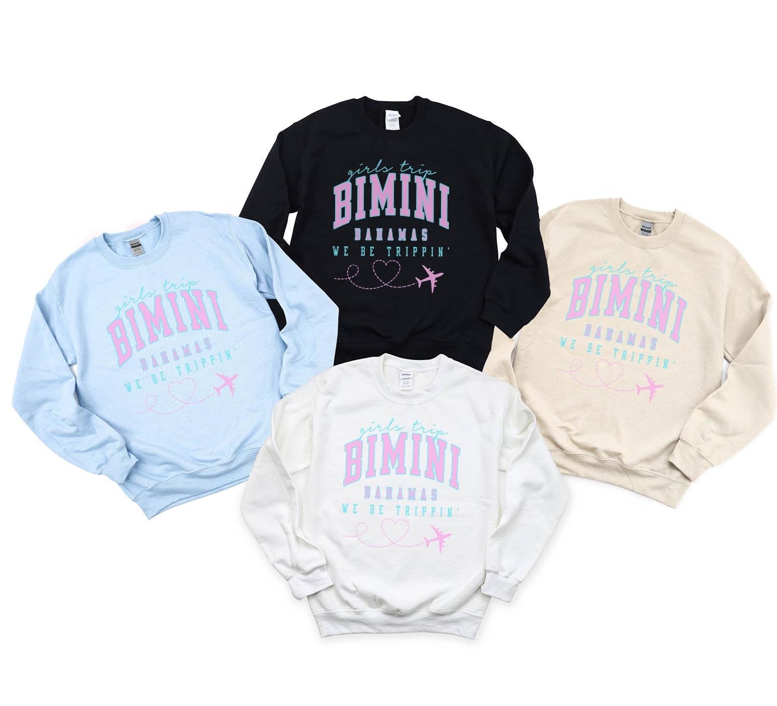 Bimini Bahamas Sweatshirt Girls Trip Favors Friends Vacation Matching Girls Trip Group Crewneck Shirt Sweatshirt – Feel-Good Design · Must-Have Style
