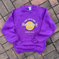Vintage 90s Russell Tag Hard Rock Honolulu Spellout Big Logo Embroidered Sweater Crewneck Pullover Sweater Hard Rock Colour Purple Size S Graphic Tee – Feel-Good Design · Must-Have Style