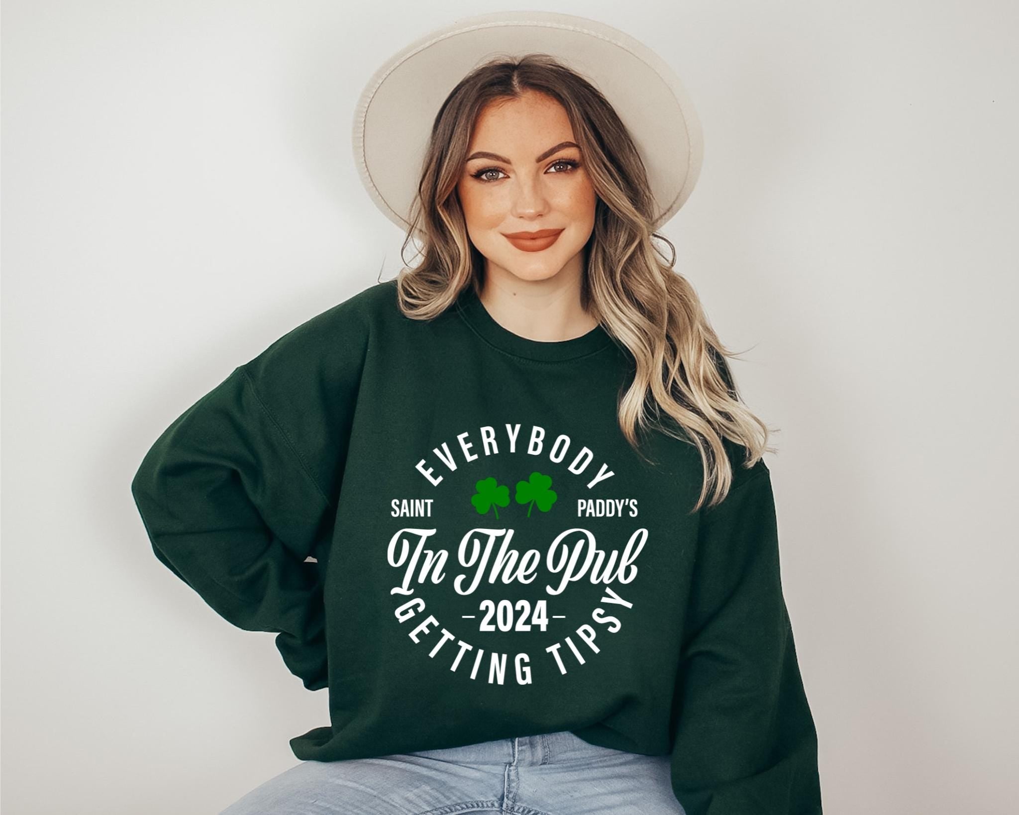 Everybody In The Pub Getting Tipsy Sweatshirt Funny St Pattys Day Sweatshirt Cute St Patrick39s Day Sweatshirt Women39s sweatshirttrendy Sweatshirt – Easygoing Wear · Perfect For Daily Wear