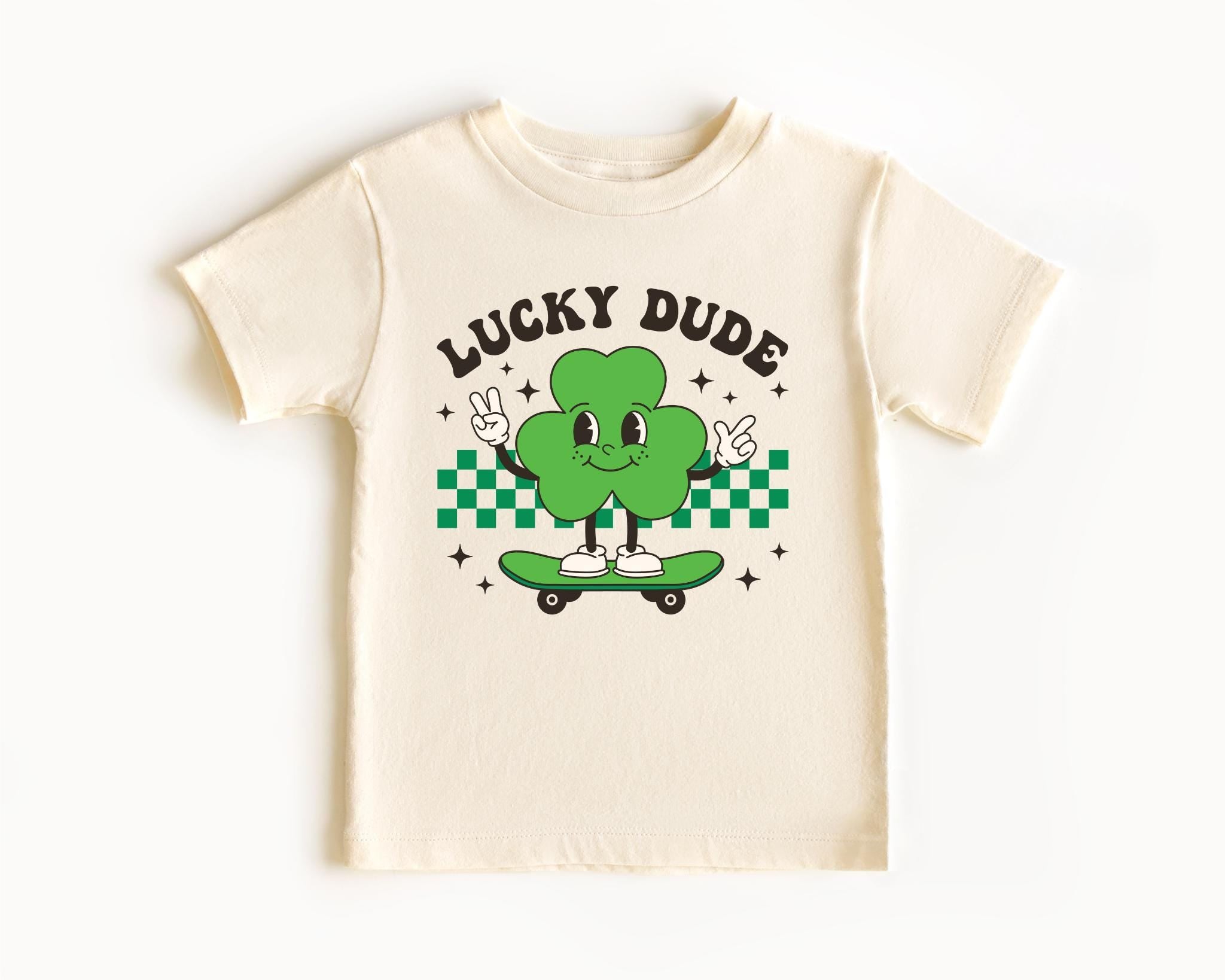Lucky Dude Toddler Shirt Retro St Patrick39s Day Tee Cute Toddler Irish Kids Shirt Irish Gift for St Pattys Day Cute St Patrick39s Tee Graphic Tee – Fan Favorite · High-Quality Print
