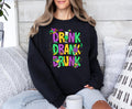 Mardi Gras Drink Drank Drunk Shirt Mardi Gras Drinking Party Sweatshirt Wine Mardi Gras Beads Shirt Mardi Gras Carnival Trendy shirt Sweatshirt – Cozy Vibes · Great Gift For Fans