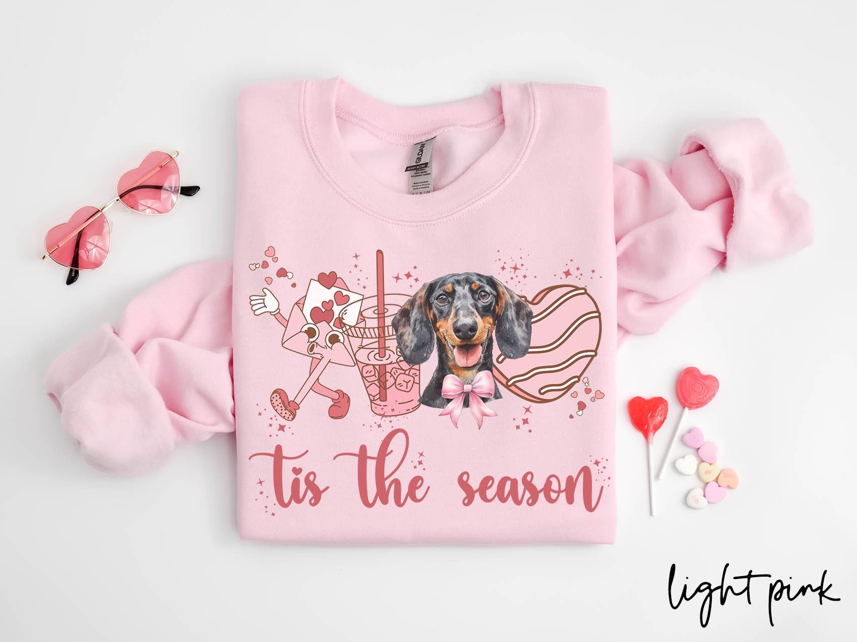 Dachshund Dog Valentine39s Day Sweatshirt Valentines Dachshund Gifts Dog Mom Crewneck Shirt Long Sleeve Sweatshirt – Fan Favorite · Top Pick For Any Outfit