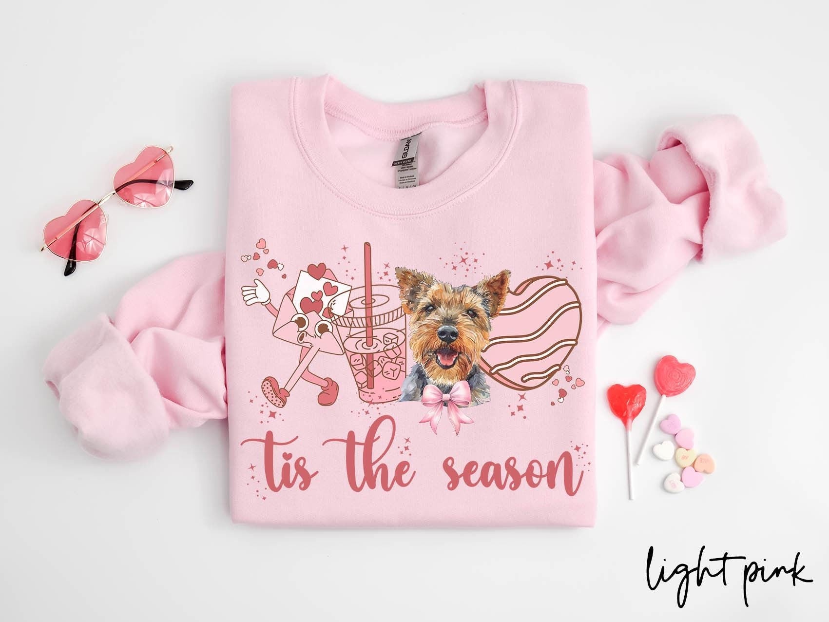Welsh Terrier Dog Valentine39s Day Sweatshirt Valentines Welsh Terrier Gifts Dog Mom Crewneck Shirt Long Sleeve Sweatshirt – Feel-Good Design · High-Quality Print