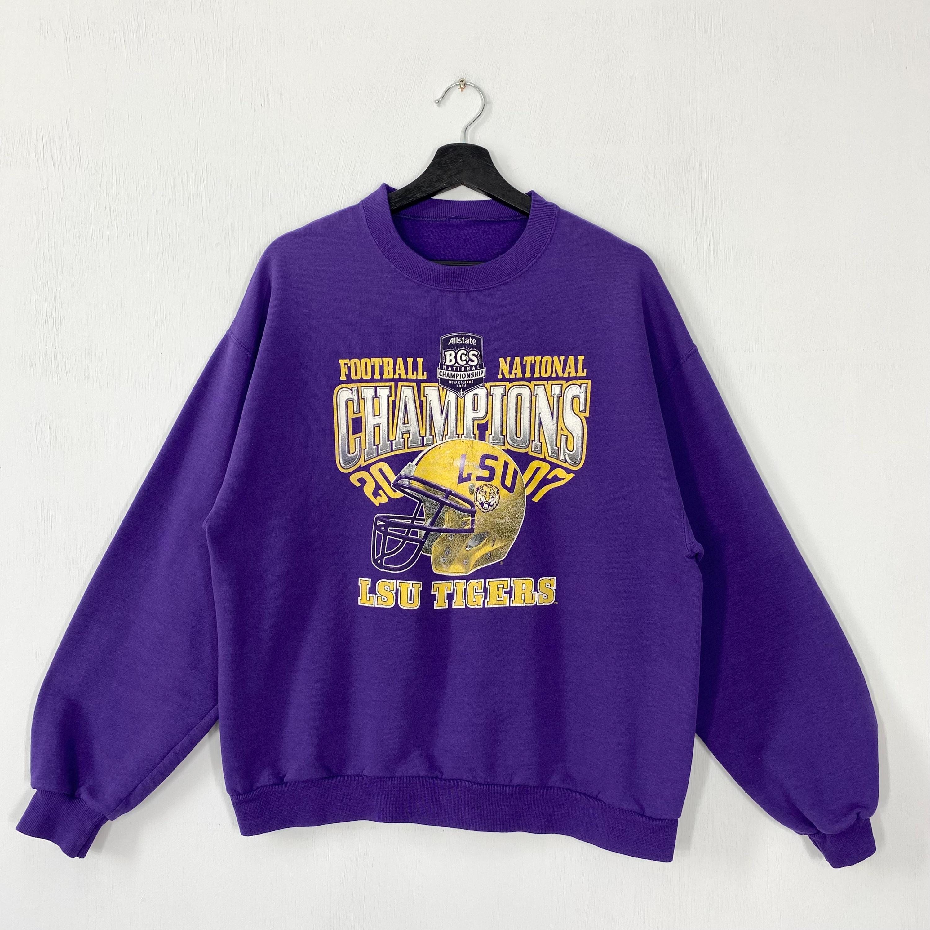Vintage Louisiana State University Sweatshirt Louisiana State Crewneck Louisiana State Sweater Pullover LSU Tigers Print Logo Purple Small Sweatshirt – Cozy Vibes · Perfect For Daily Wear