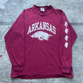 Vintage 90s Y2K Arkansas Razorbacks Sports Long Sleeve Shirt Graphic Tee – Aesthetic Look · Trending Graphic Apparel