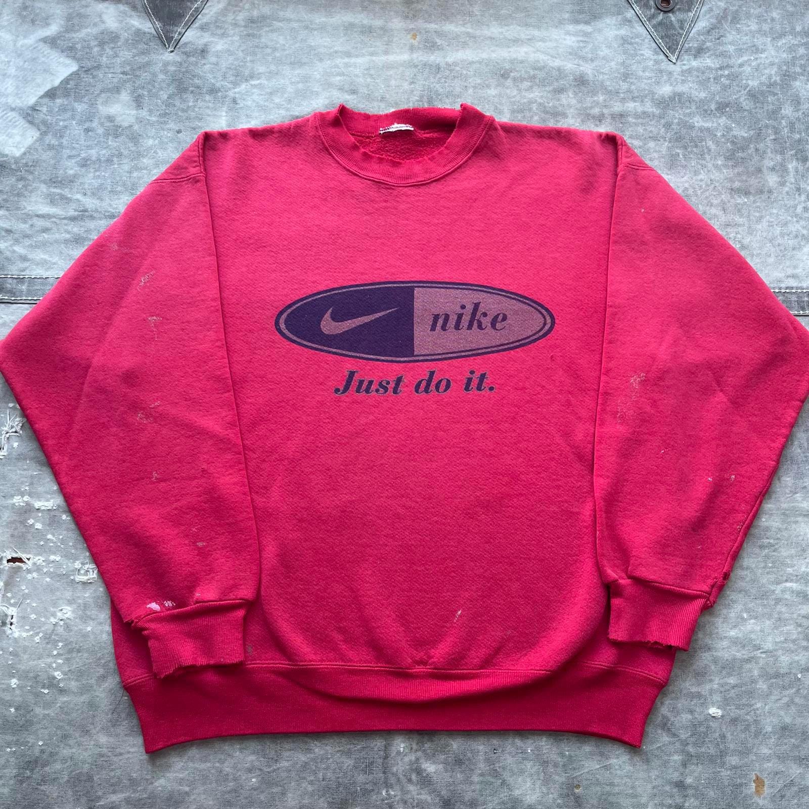 Vintage 90s Nike Distressed Faded Skater Grunge Sweatshirt Sweatshirt – Cozy Vibes · Top Pick For Any Outfit