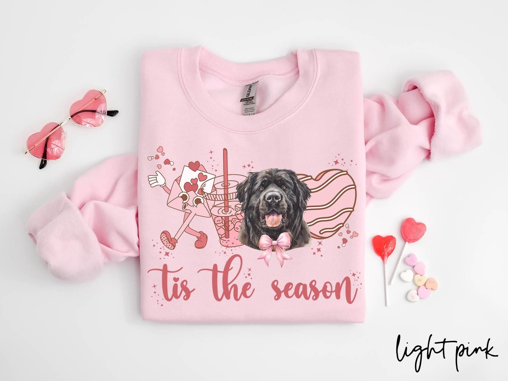 Newfoundland Dog Valentine39s Day Sweatshirt Valentines Newfoundland Dog Gifts Dog Mom Crewneck Shirt Long Sleeve Sweatshirt – Warm & Stylish · Must-Have Style