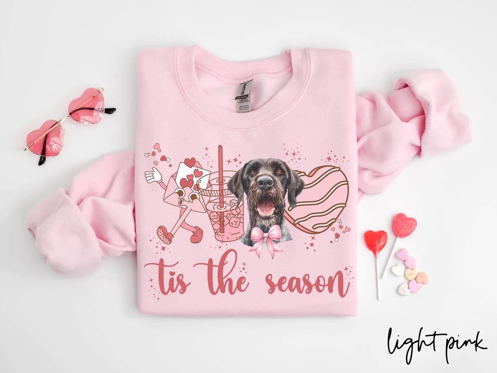 German Wirehaired Pointer Dog Valentine39s Day Sweatshirt Valentines German Wirehaired Pointer Gifts Dog Mom Crewneck Shirt Long Sleeve Sweatshirt – Soft Feel · Top Pick For Any Outfit