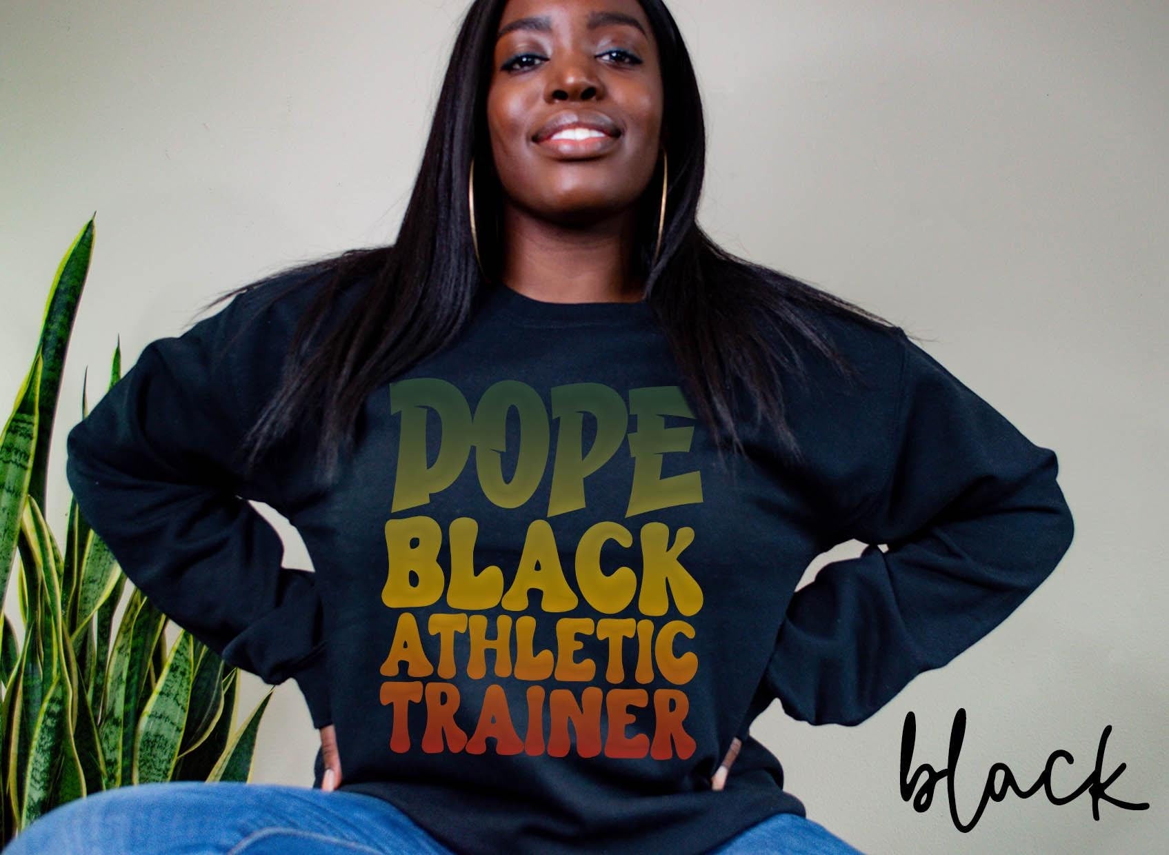 Dope Black Athletic Trainer Sweatshirt Melanated Athletic Trainer Gifts Graduation Gifts Black History Crewneck Shirt Sweatshirt – Aesthetic Look · Trending Graphic Apparel