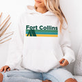 Fort Collins Colorado Hoodie Retro Camping Adult Unisex Fort Collins Sweatshirt Personalization Available Hoodie – Soft Feel · Great Gift For Fans
