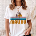 Malibu California TShirt Retro Palm Tree Unisex Malibu Shirt Personalization Available Graphic Tee – Bold Style · Must-Have Style