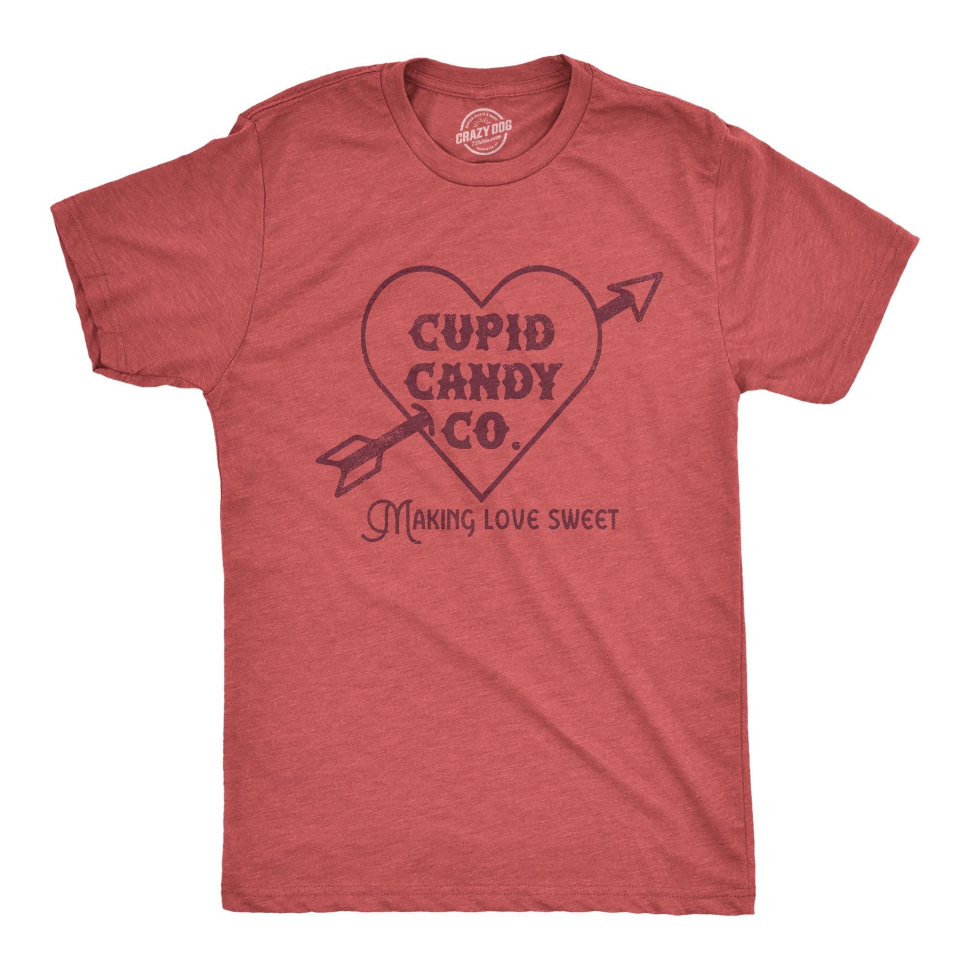 Valentines Heart Shirt Mens Cupid Candy Co Cupid Shirts Anniversary Big Love Shirts Guys Valentines Day Unisex Making Love Sweet Graphic Tee – Premium Graphic · High-Quality Print