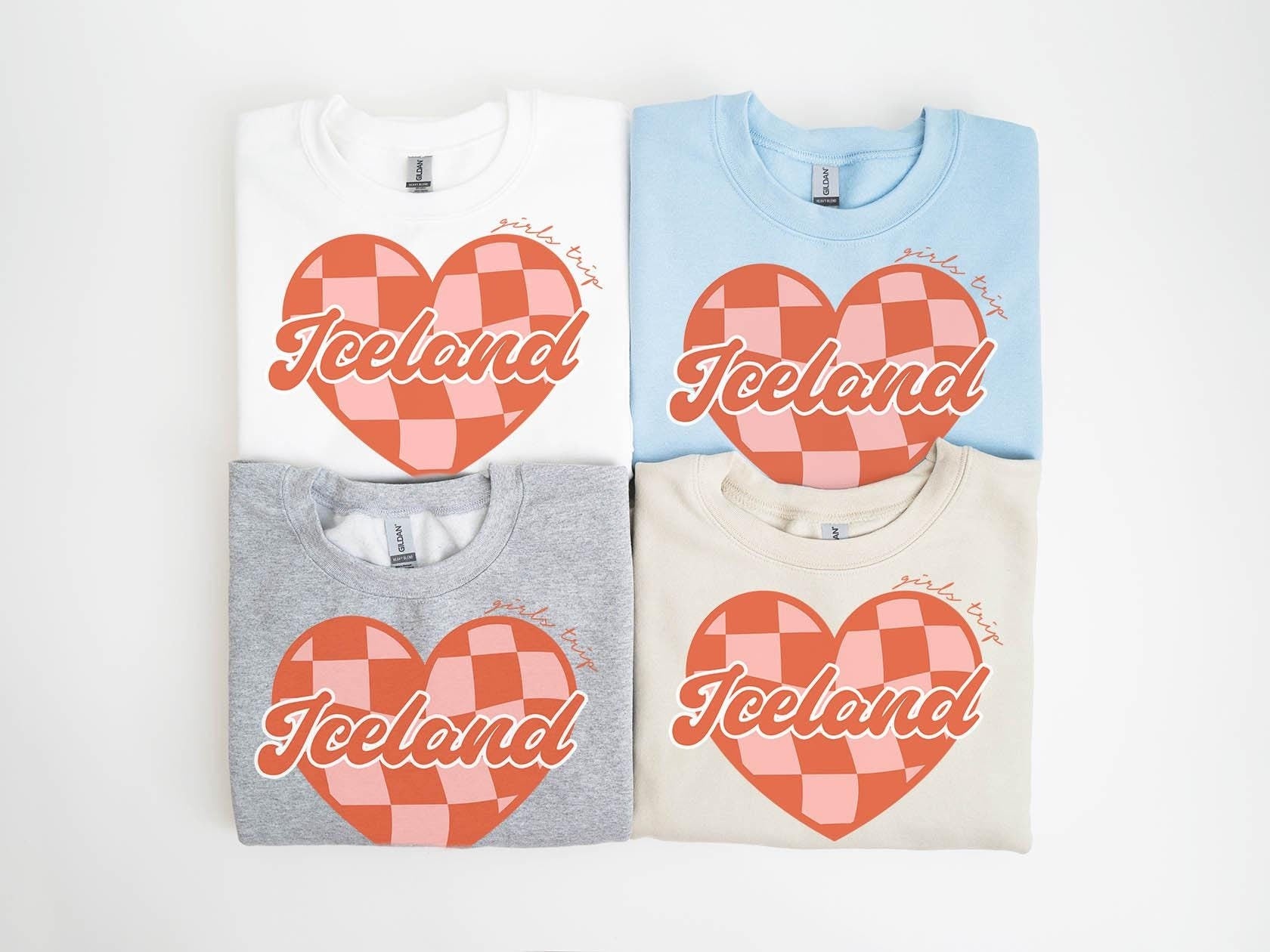 Iceland Girls Trip Sweatshirt Girls Trip Favors Friends Trip Sweatshirt Matching Gifts Group Crewneck Shirt Long Sleeve Sweatshirt – Feel-Good Design · High-Quality Print