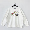 Vintage 90s Grinch Sweatshirt Grinch Crewneck Dr Seuss Grinch Sweater Pullover Dr Seuss Grinch Cartoon Print Logo White XLarge Sweatshirt – Soft Feel · Great Gift For Fans