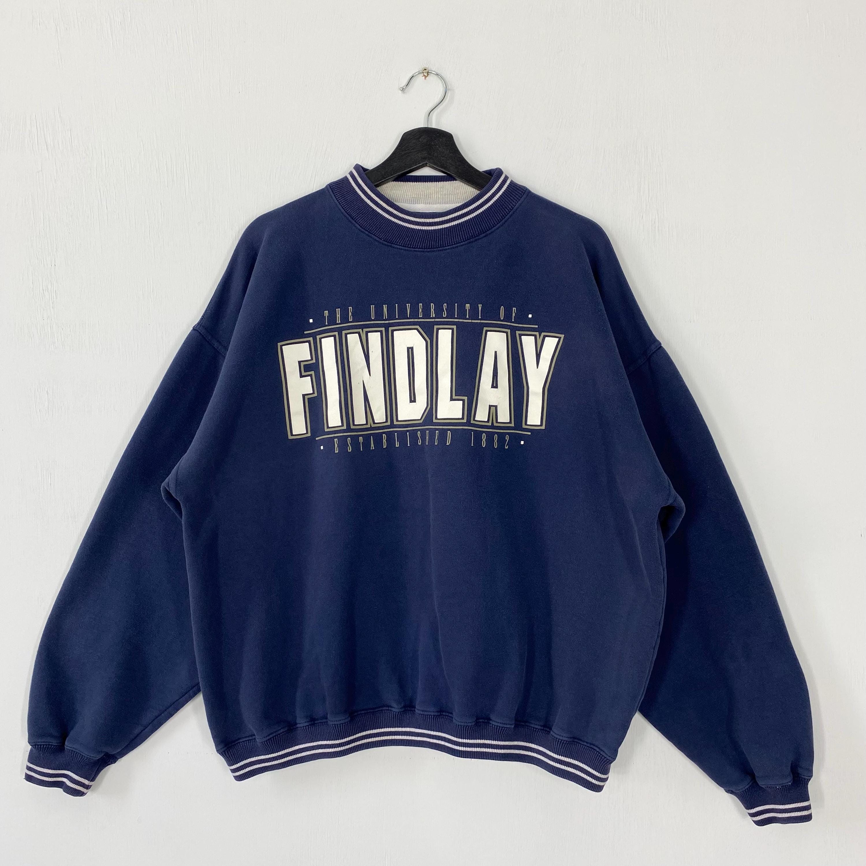 Vintage 90s University Findlay Sweatshirt University Findlay Crewneck Findlay Sweater Pullover Findlay Oilers Print Logo Blue Large Sweatshirt – Fan Favorite · Perfect For Daily Wear