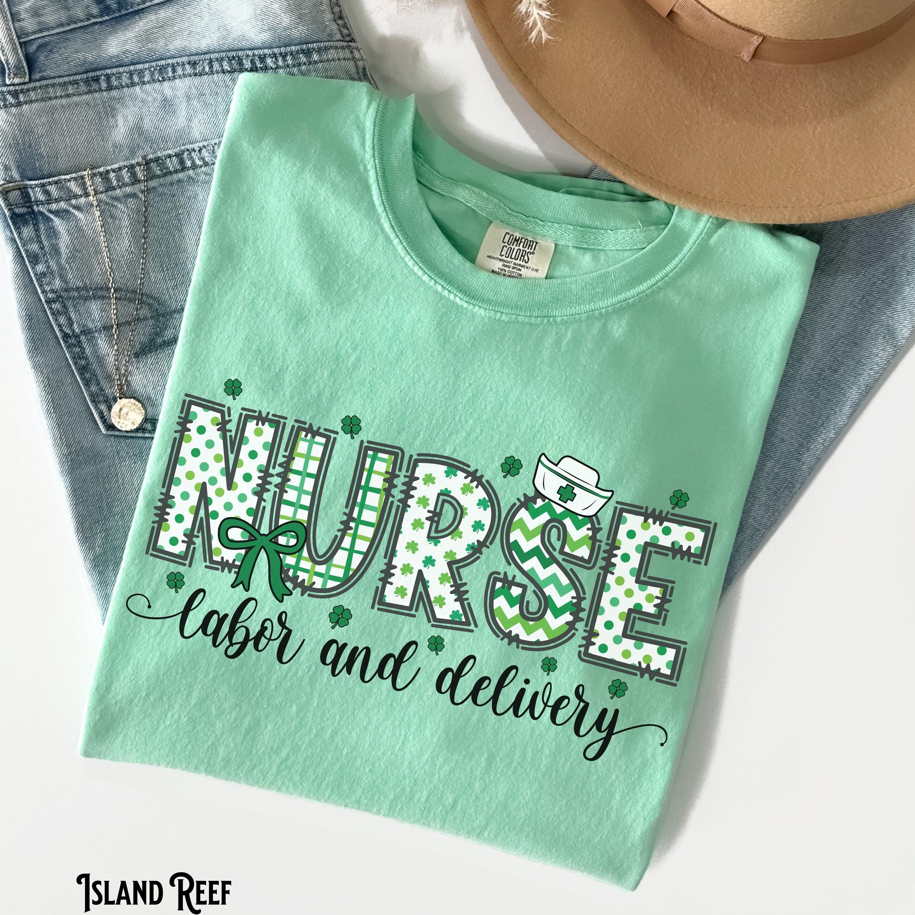 Labor and Delivery Nurse St Patrick Shirt LD Nurse Saint Patrick39s Day St Patty39s Day LD RN Crew Green Gift Graphic Tee – Soft Feel · Must-Have Style