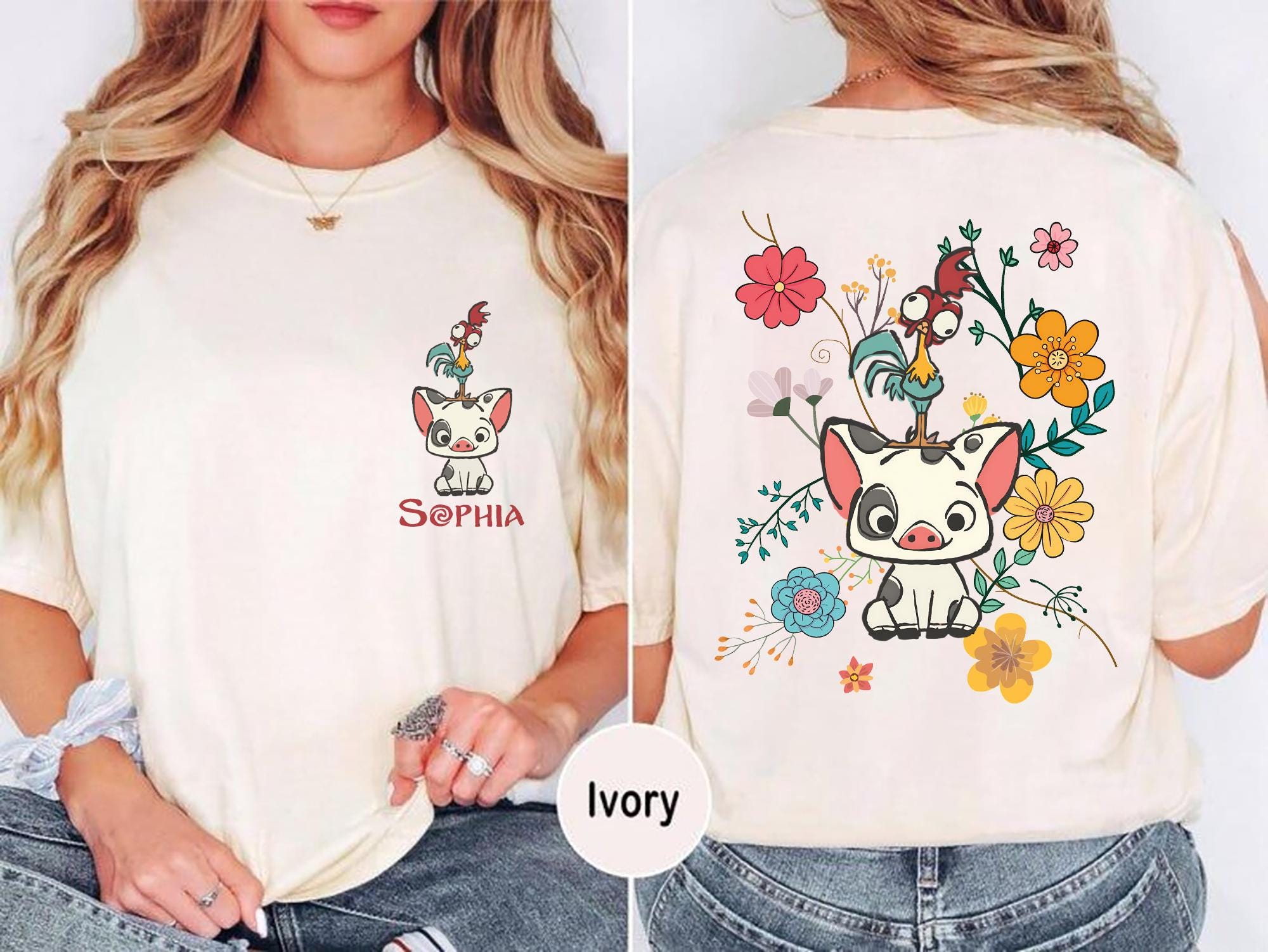Personalized Moana Shirt Pua And Hei Hei T shirt Floral Moana Shirt Magic Kingdom Sweater Disney World Trip Tee Disney Princess Shirt Graphic Tee – Fan Favorite · Top Pick For Any Outfit